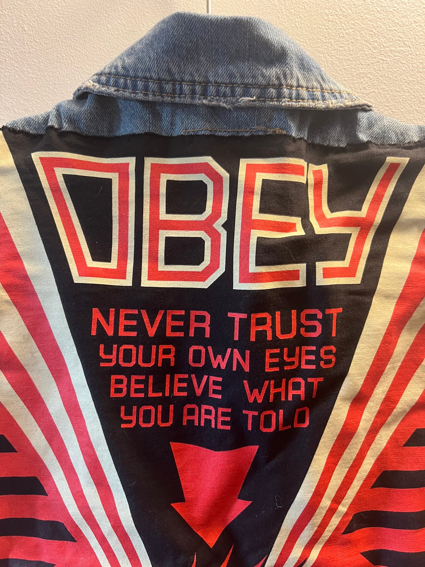Custom OBEY Clothing Denim Vest - size M