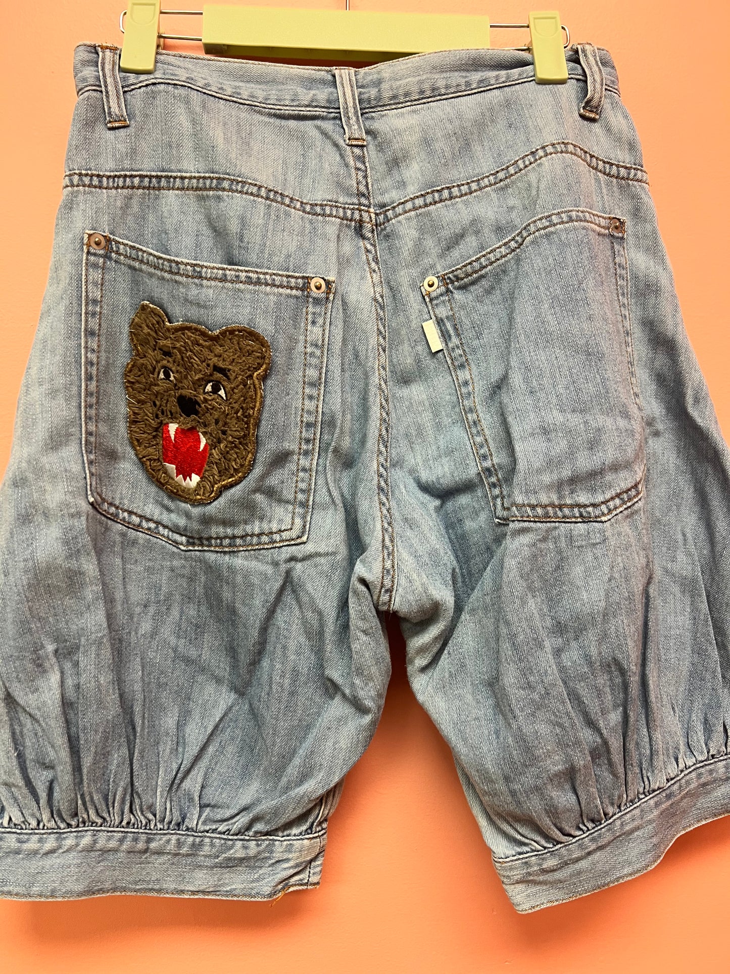 Ne Net Shorts with Bear Patch Pocket