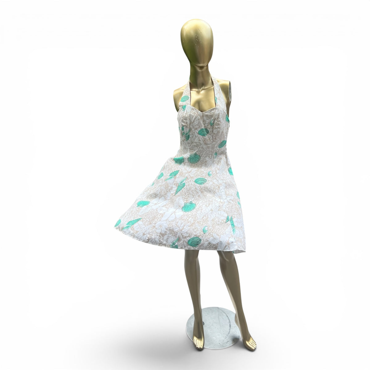 Vintage Hilo Hattie Halter Sundress, Made in Hawaii, Retro Pin-Up, Size 6