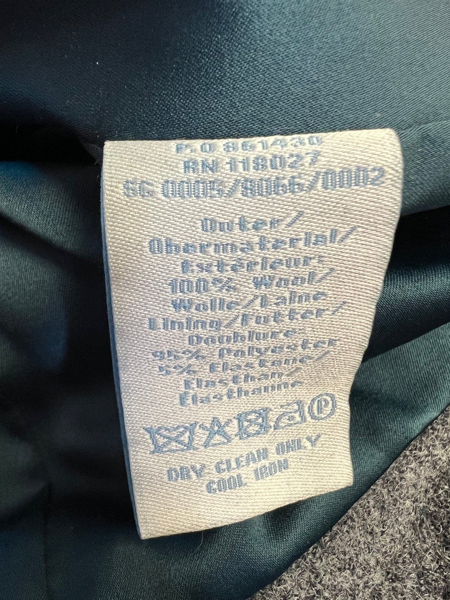 Boden Short Gray Wool Coat, size 10