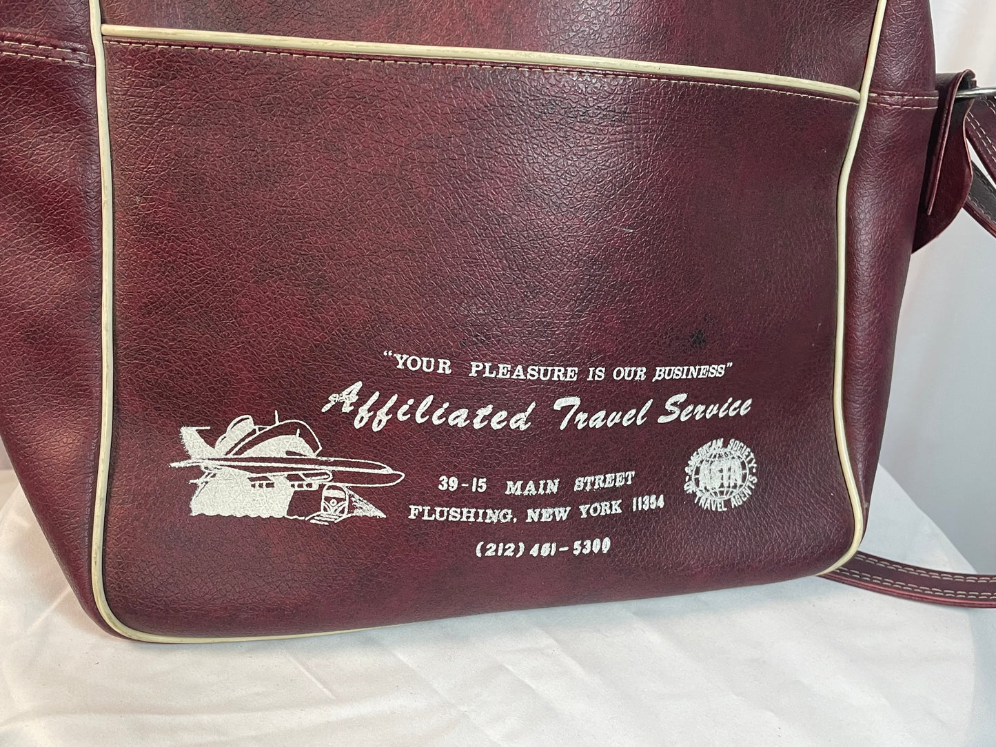 Vintage Travel Agency Carry-On Bag, Flushing, NY