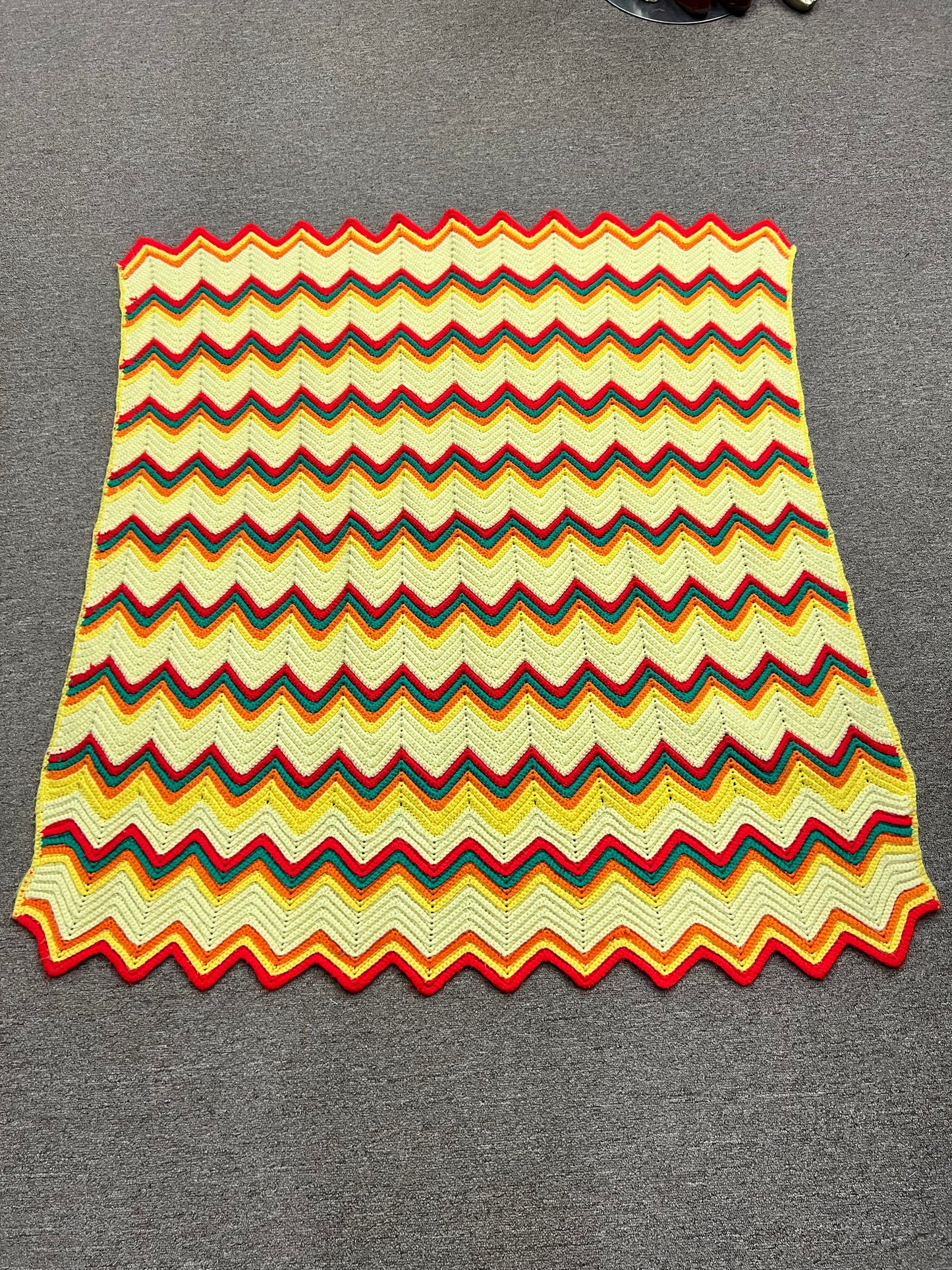 Vibrant Vintage Afghan Throw Blanket