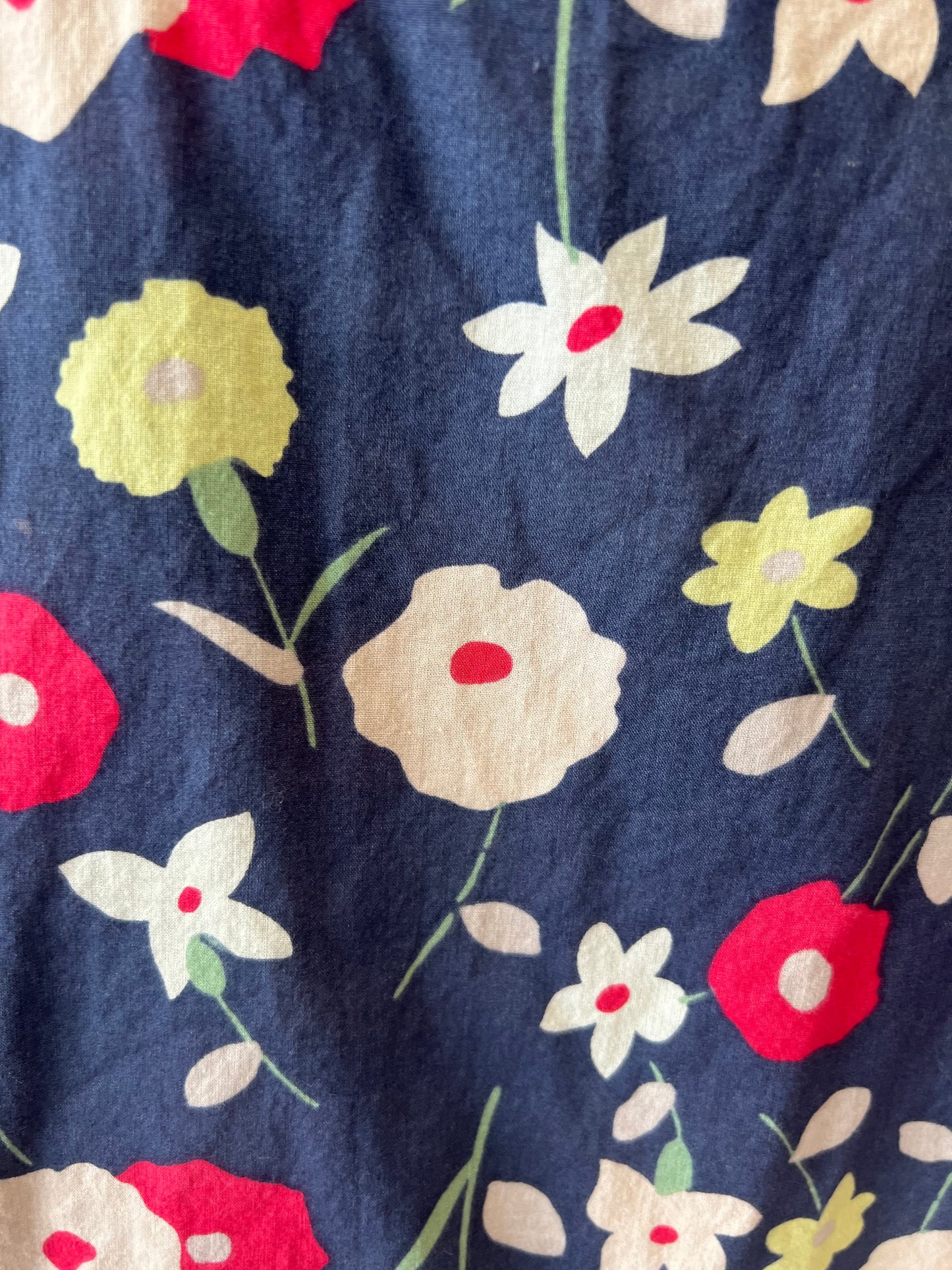 Boden Navy Blue Floral Top, size s