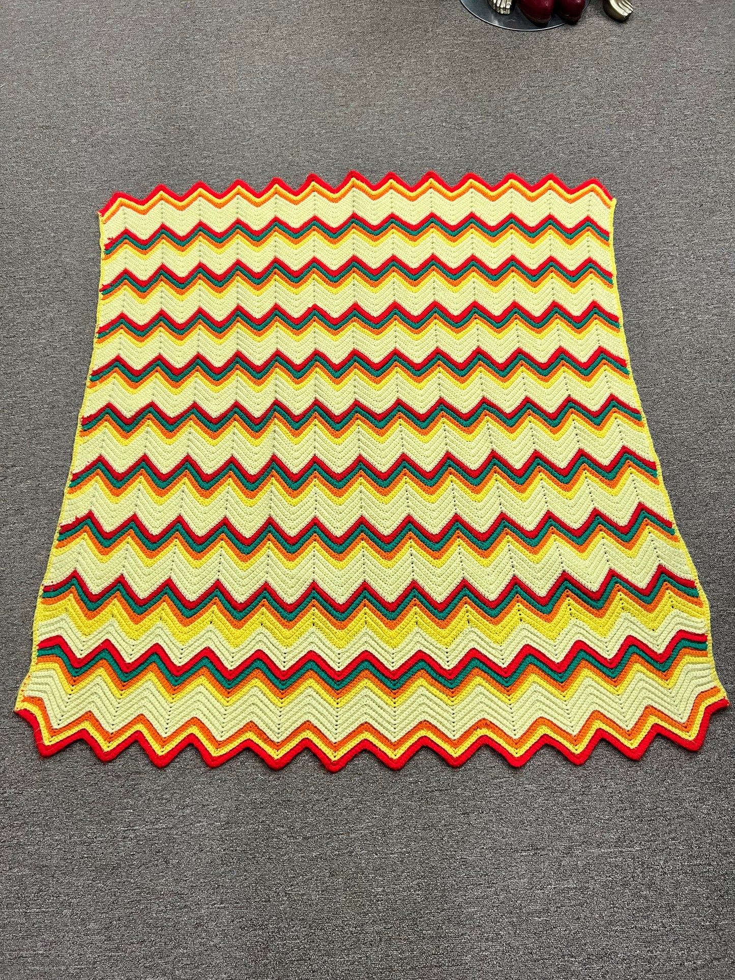 Vibrant Vintage Afghan Throw Blanket