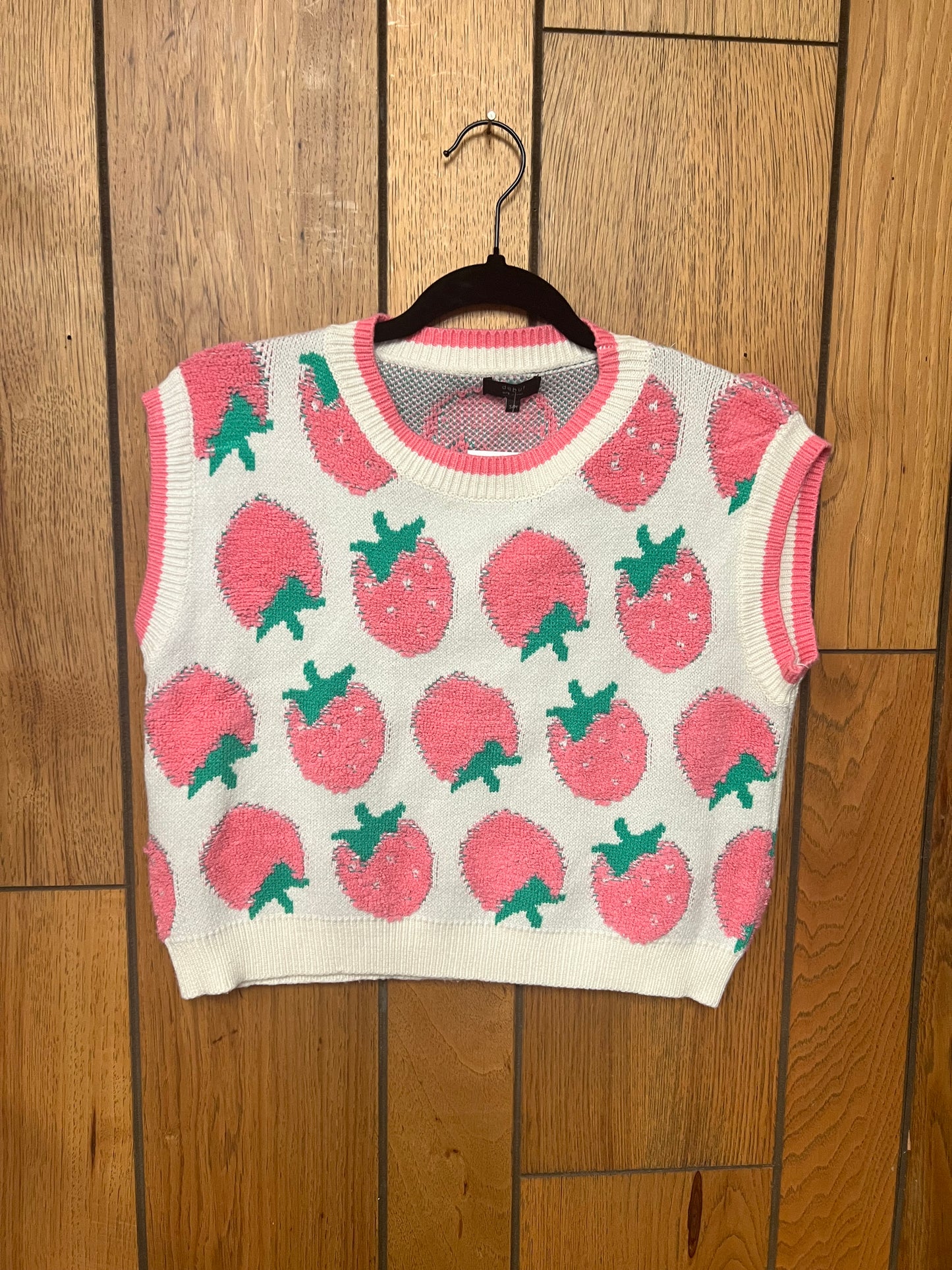 Strawberry Sweater Vest size s/m