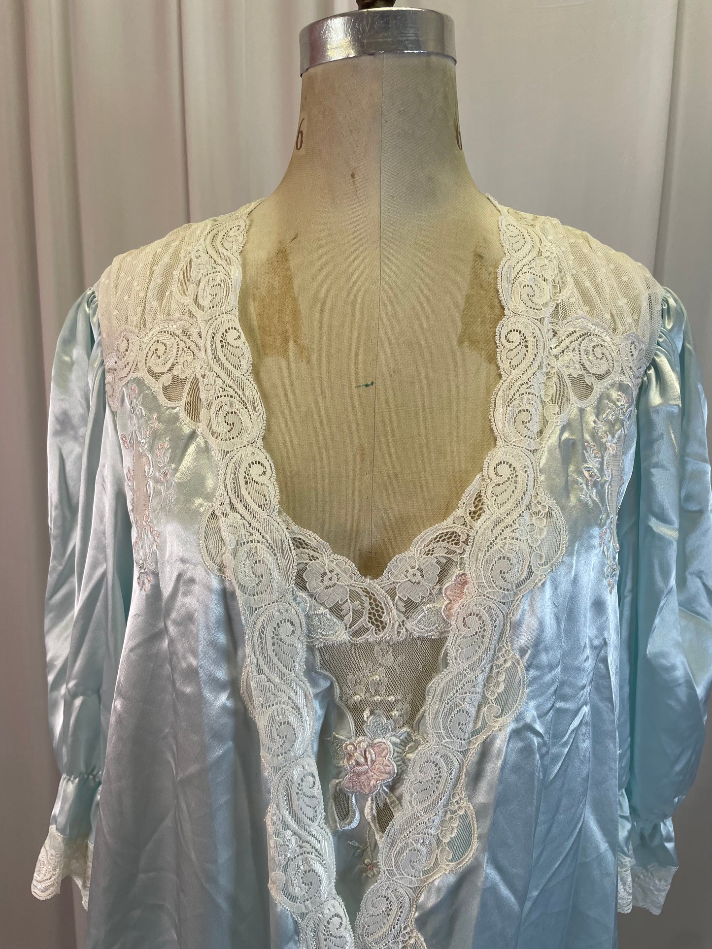 Vintage 90s 2-Piece Peignor and Negligee Set, size m