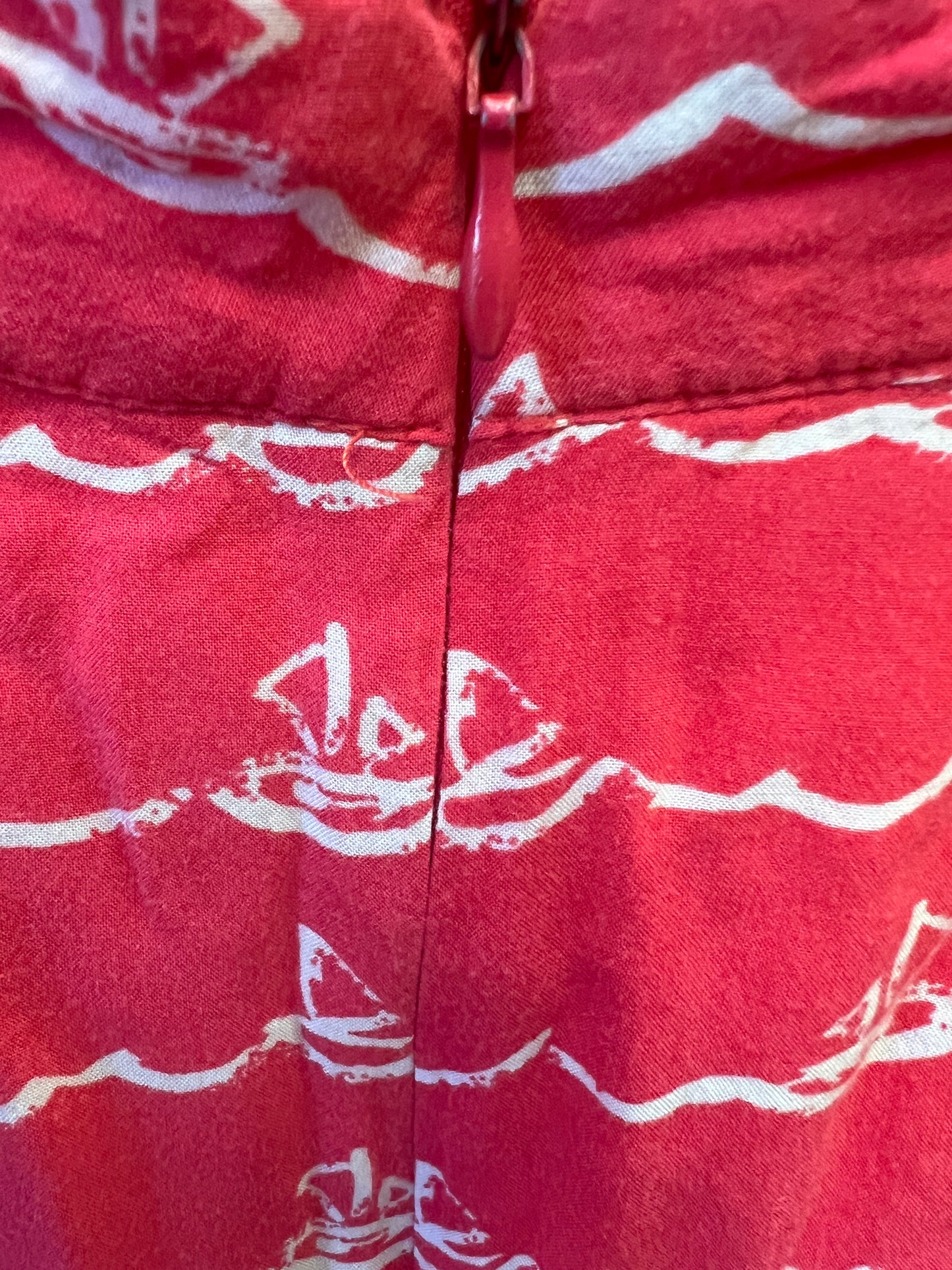 Vintage Brooklyn Industries Red Sailboat Skirt, size L