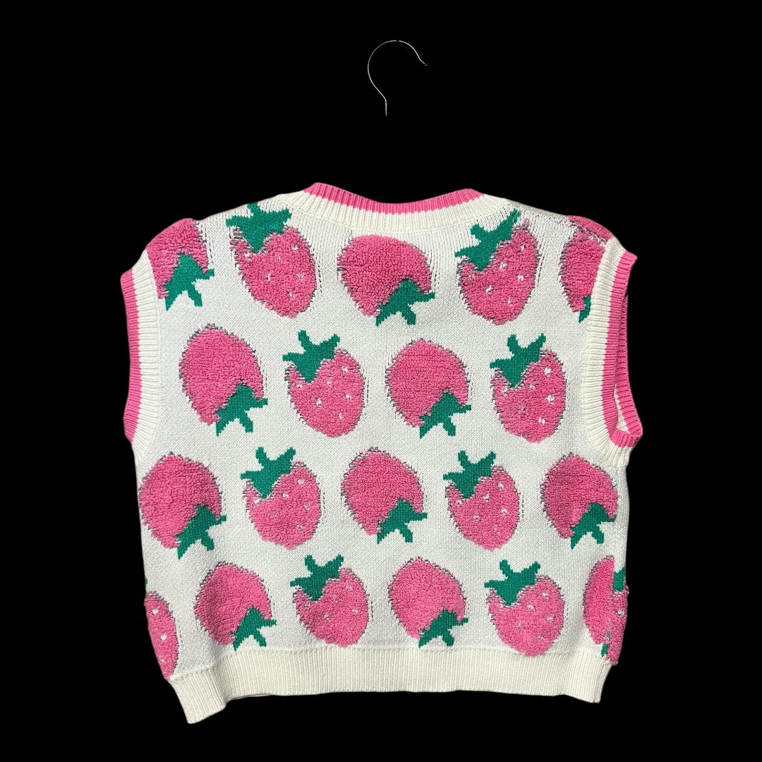 Strawberry Sweater Vest size s/m