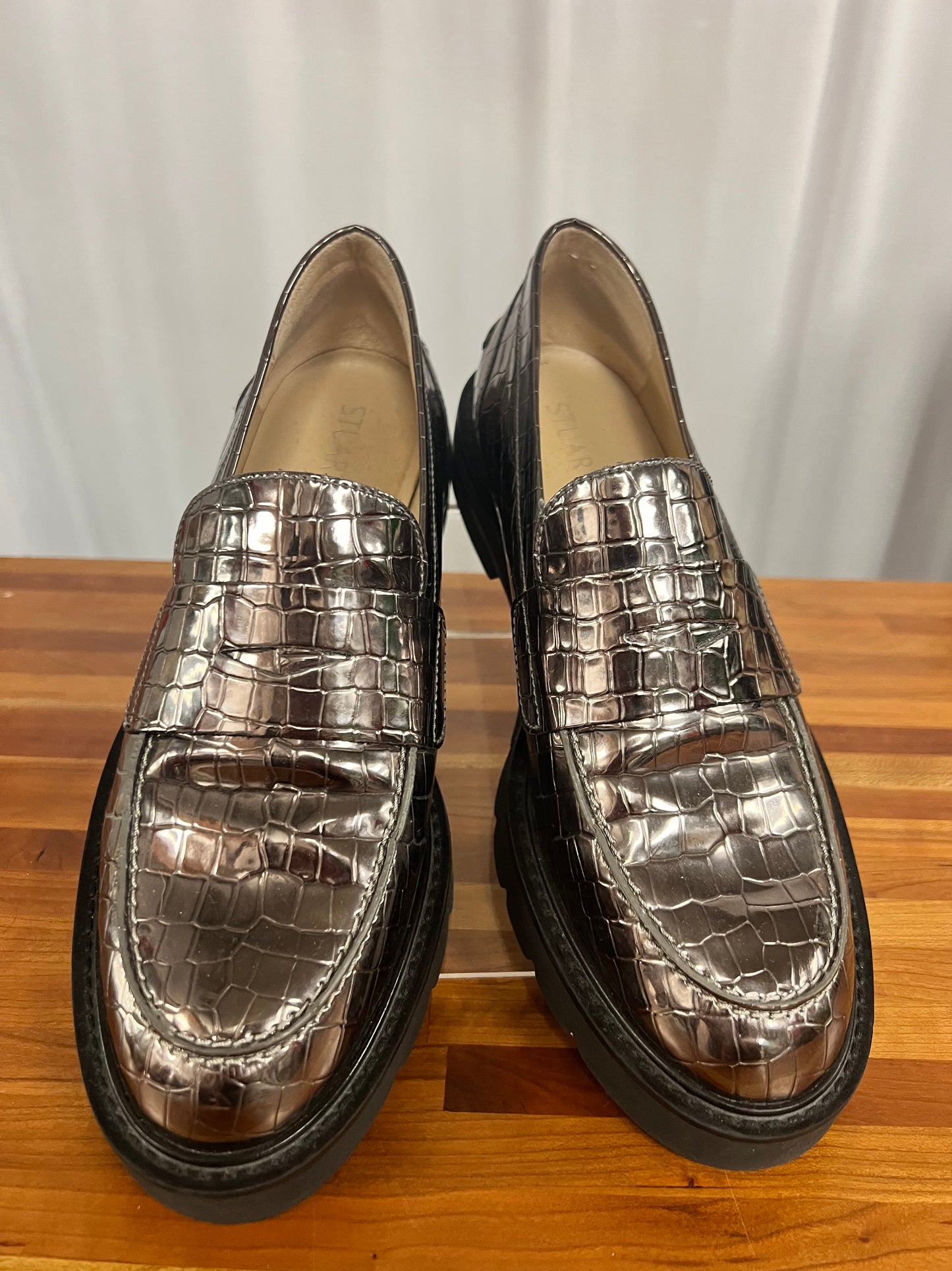 Stuart Weitzman Metallic Loafers size 8.5