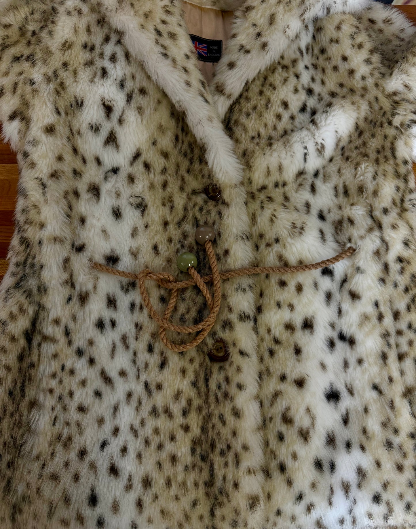 Vintage Tissavel France Faux Fur Coat