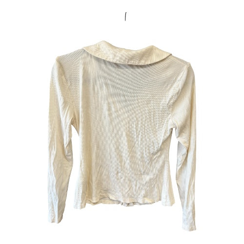 Madewell Collared White Long Sleeved Button-down Shirt, size m