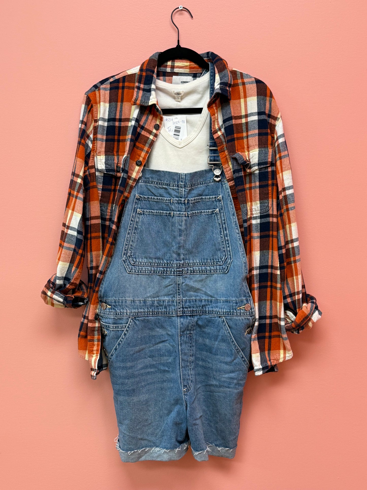 Gap Denim Shorts Overalls-Size M