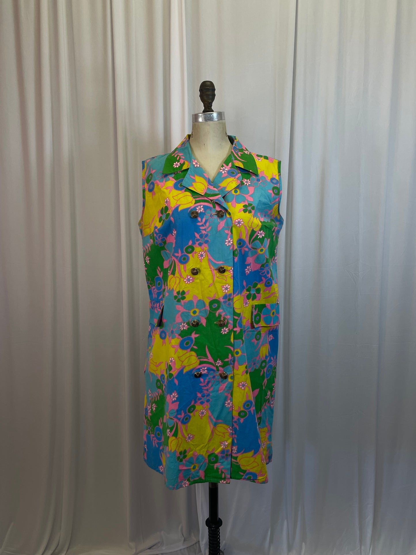 Vintage 60s Psychedelic Dress, size m