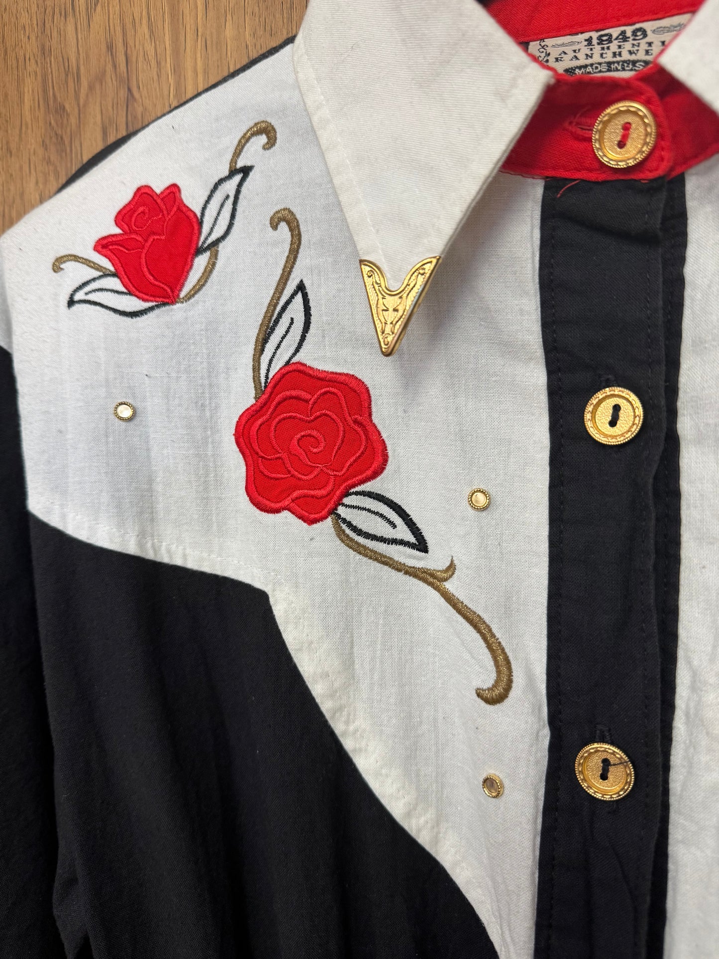 Vintage Western Dress with Roses