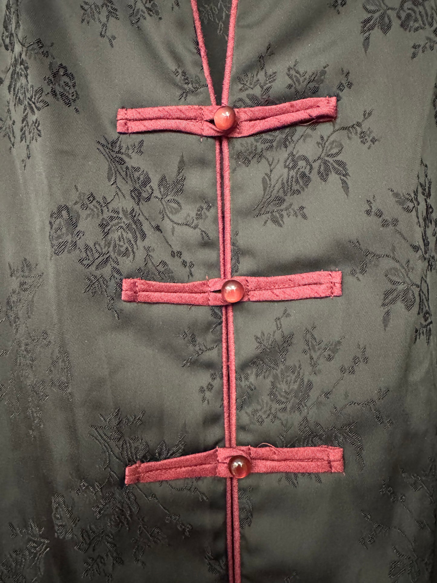 Staud Black/Burgundy Blouse - size small