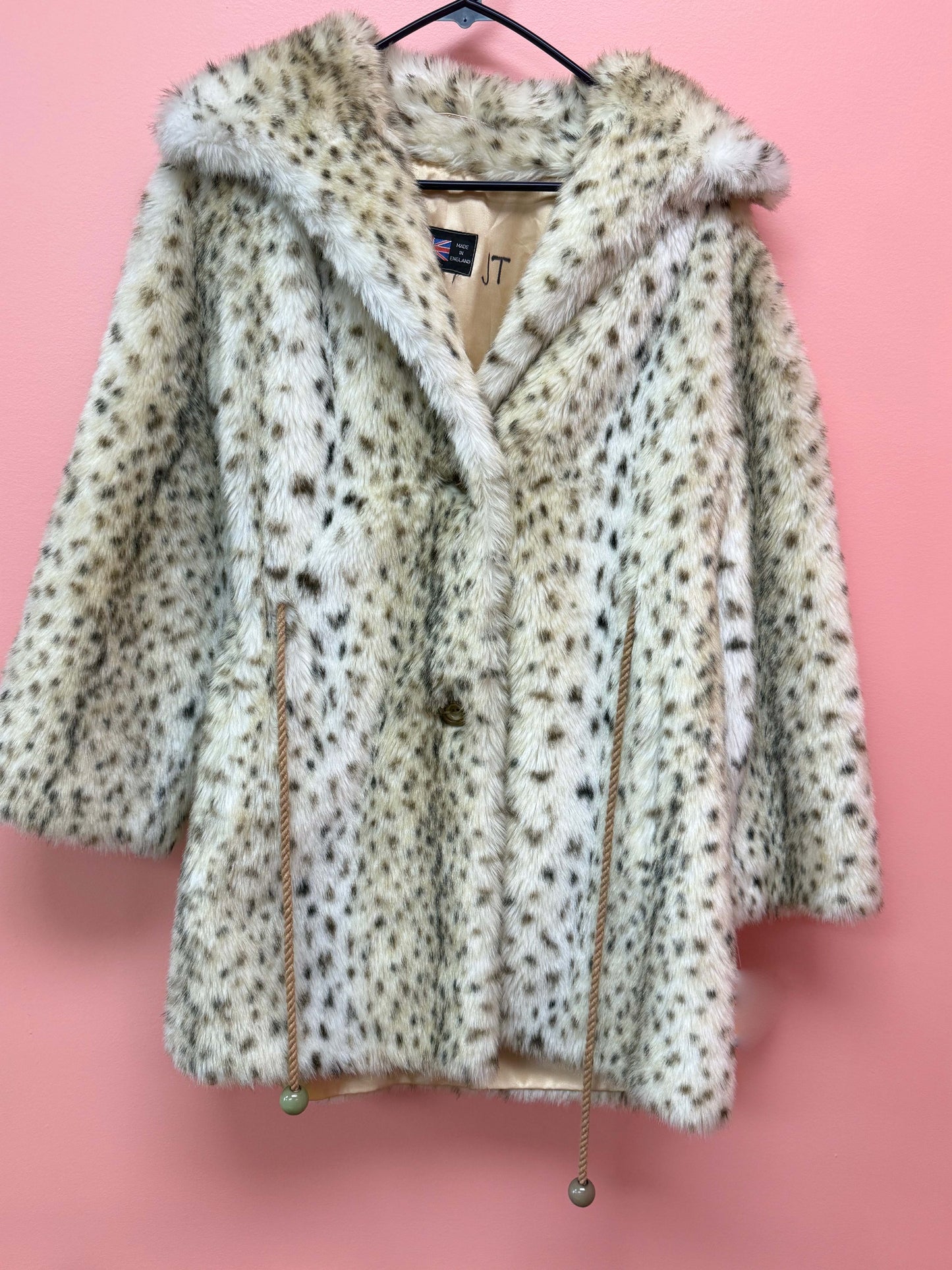 Vintage Tissavel France Faux Fur Coat