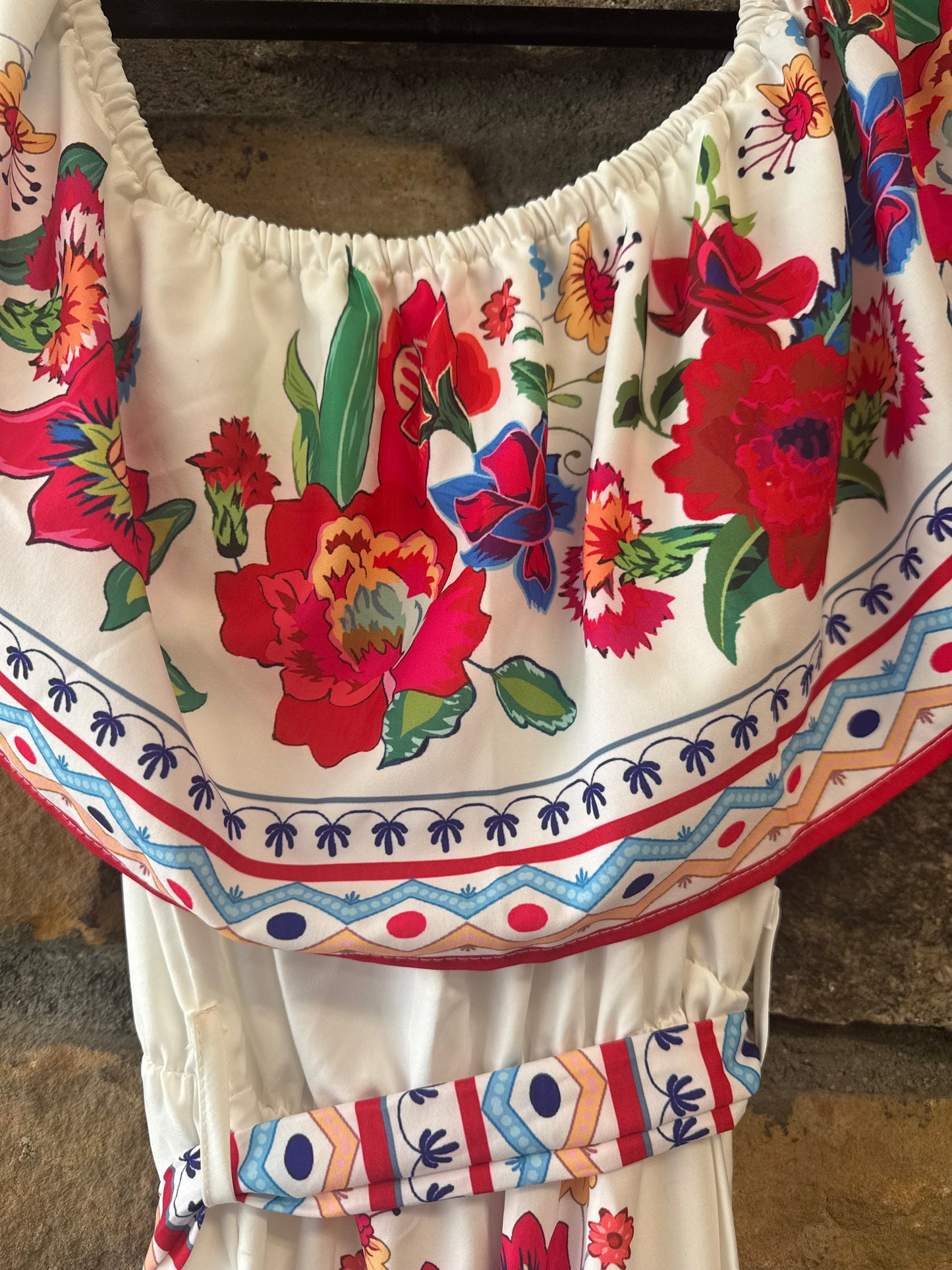 Tropical Vibes Off-the-Shoulder Long Dress, size s