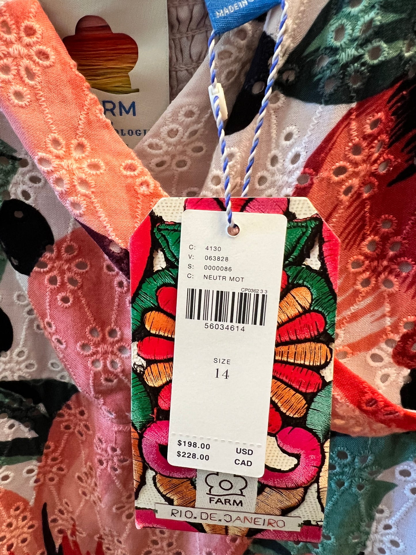NWT Farm Rio for Anthropologie Dress size 14