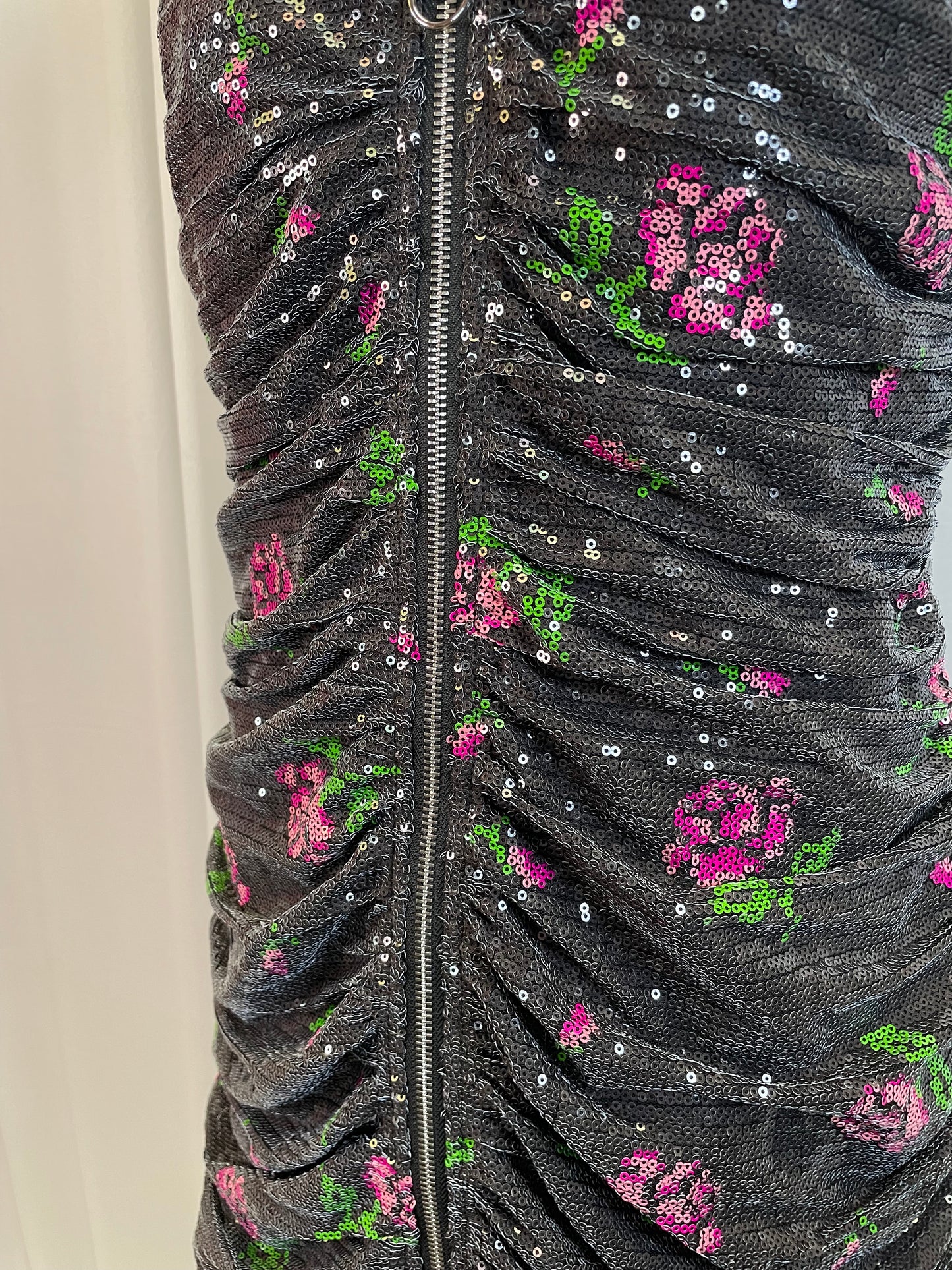 NWT For Love & Lemons Sequin Mini Dress, size large (fits smaller)
