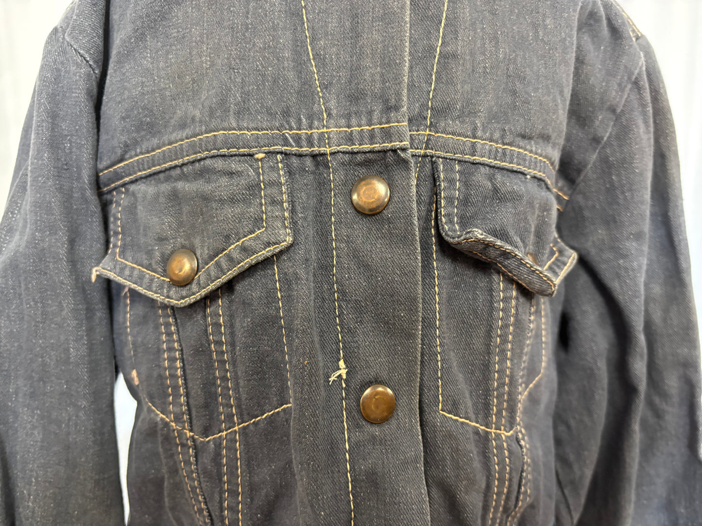 Vintage Kids Denim Jacket - Motorcycle Design