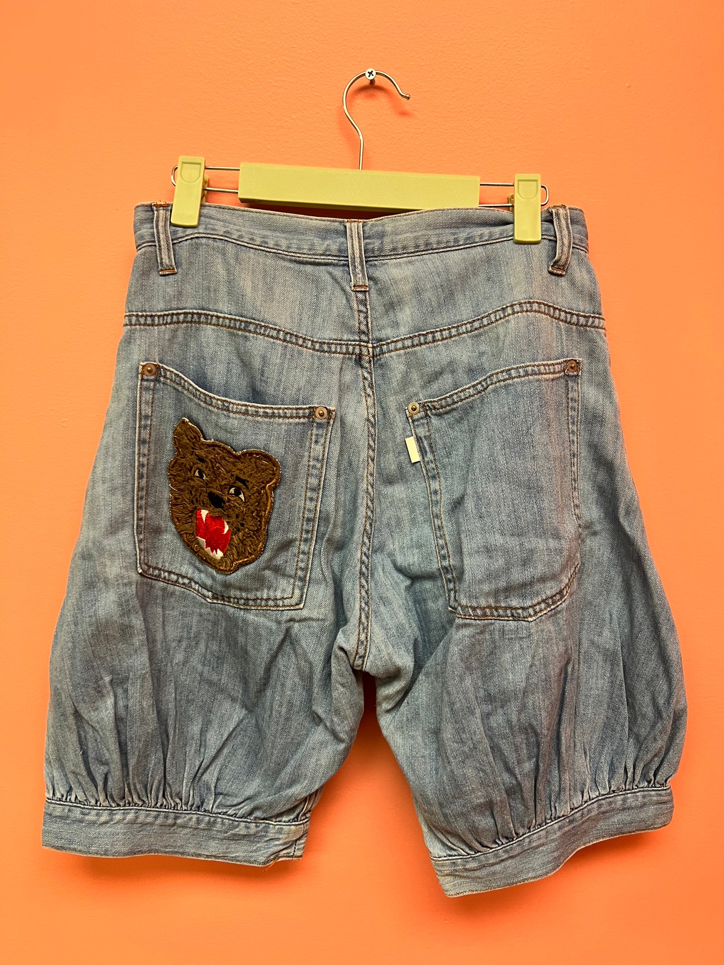 Ne Net Shorts with Bear Patch Pocket