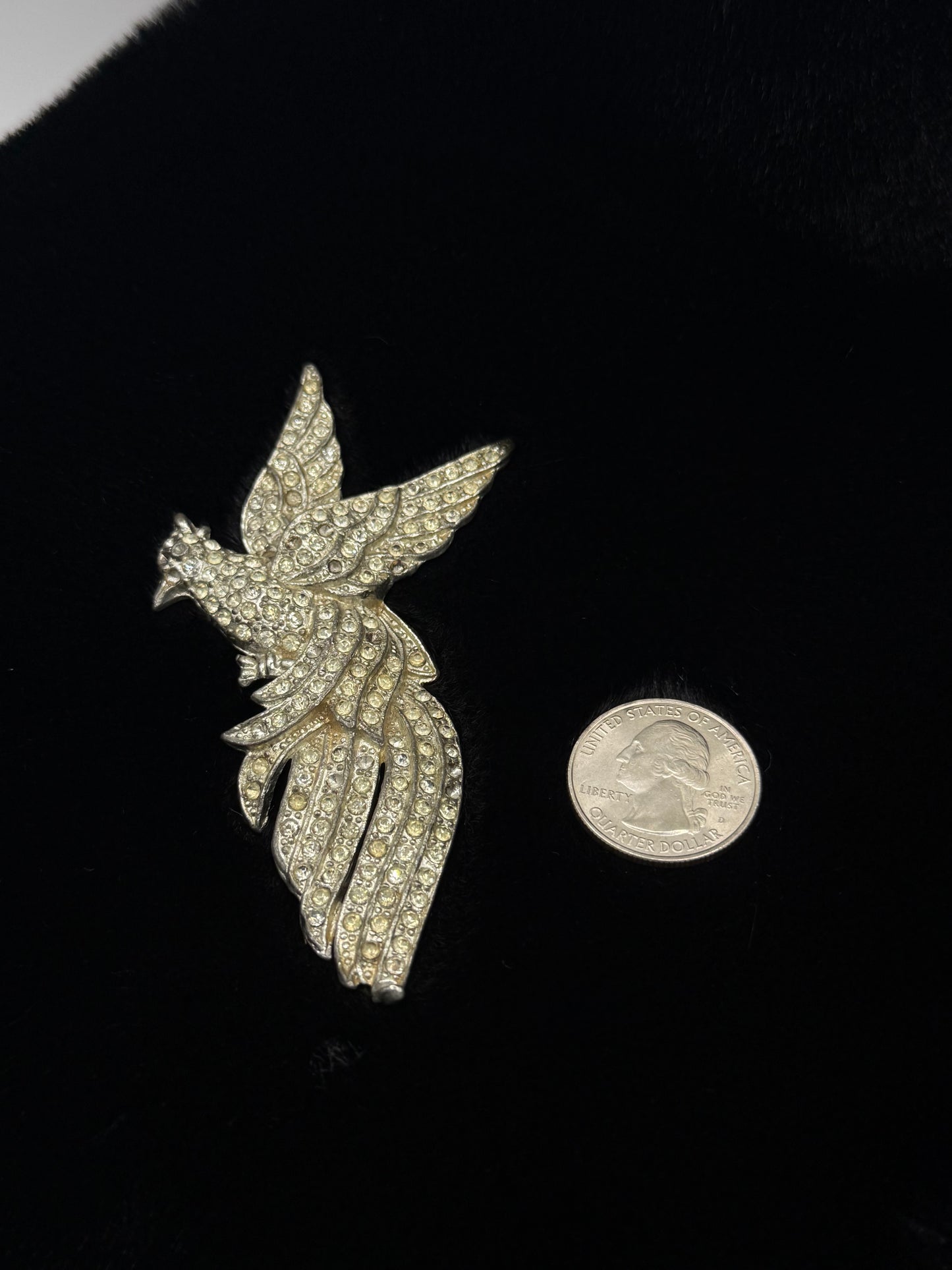 Vintage Rhinestone Bird Pin/Brooch