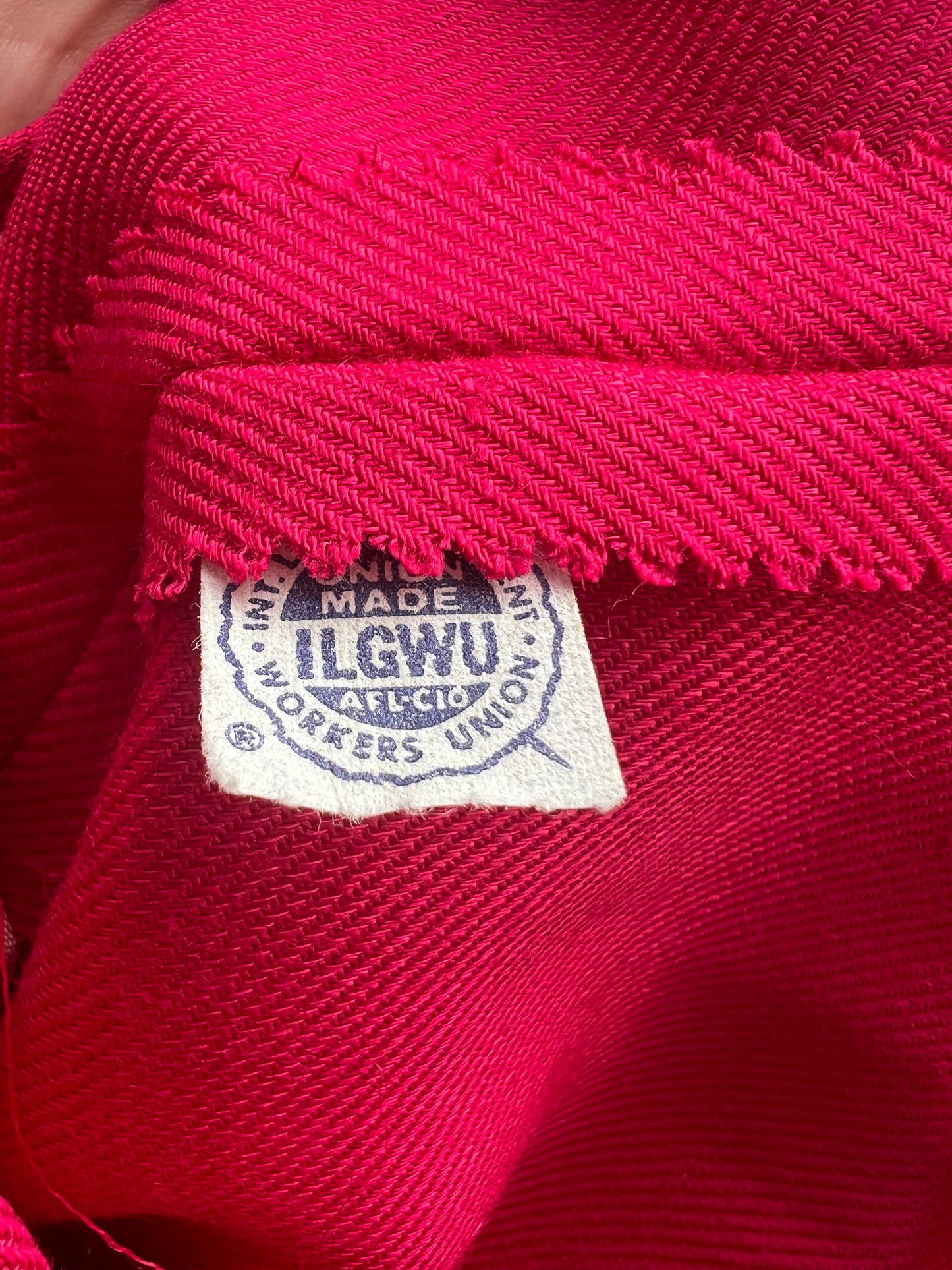 True Vintage 60s Mod Fuchsia Pink Shift Dress Cowl Neck ILGWU Union Made, Size XS