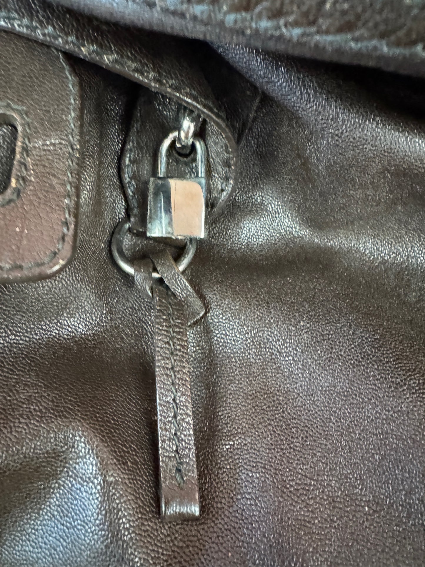 Y2K D&G Dolce & Gabbana Brown Leather Slouchy Hobo Bag