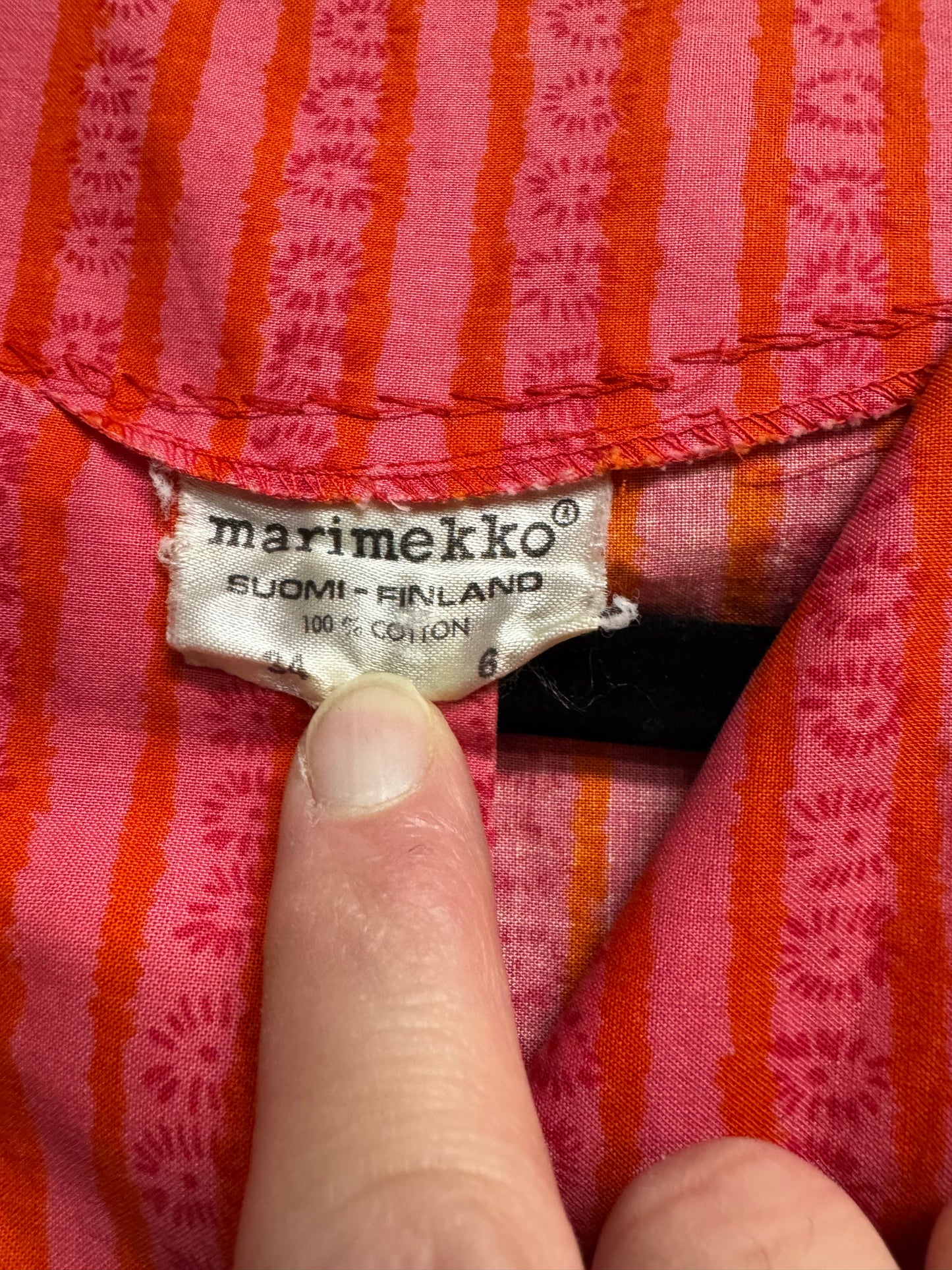 Vintage 70s Marimekko Shirt Dress, size m