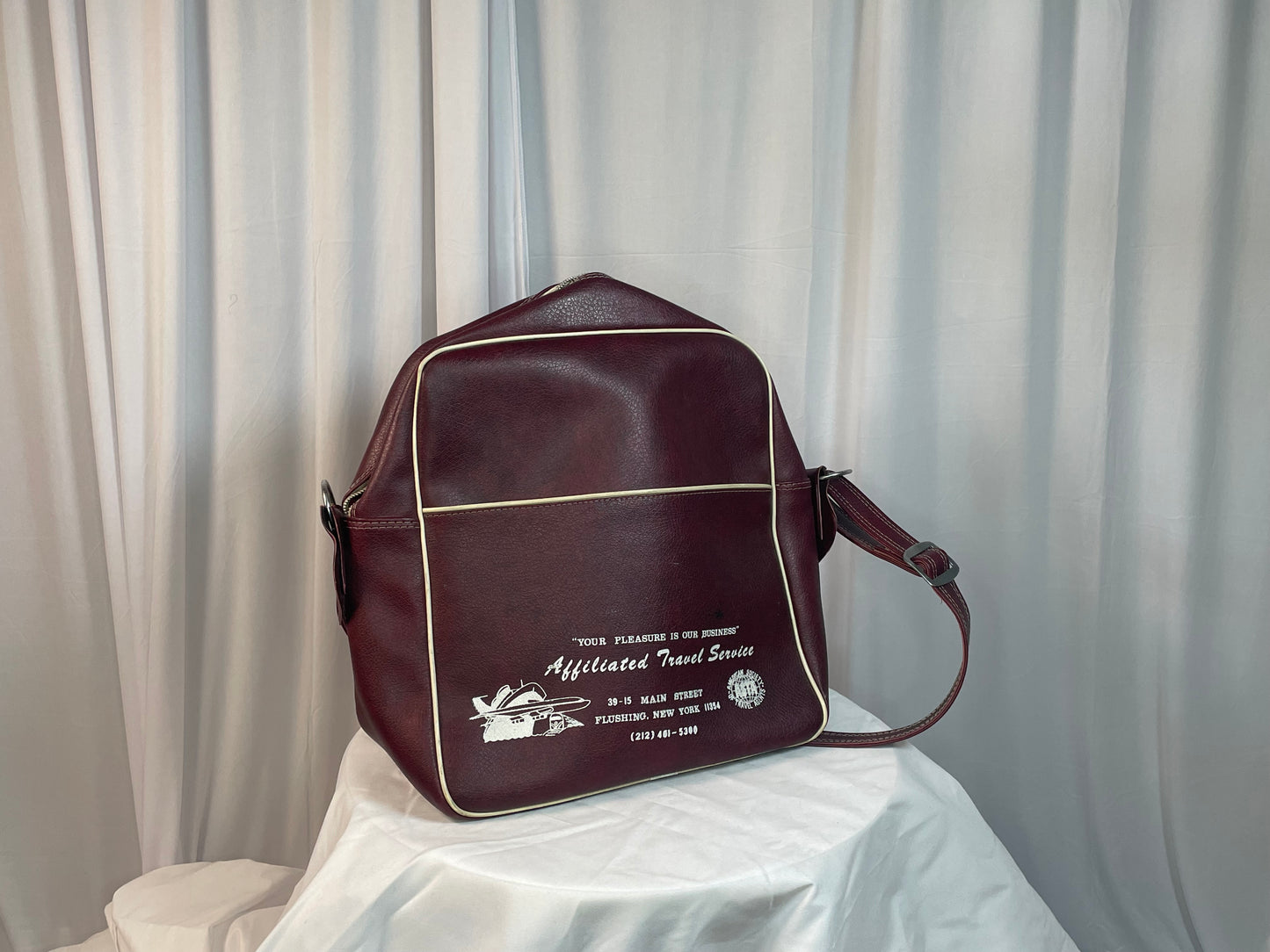 Vintage Travel Agency Carry-On Bag, Flushing, NY