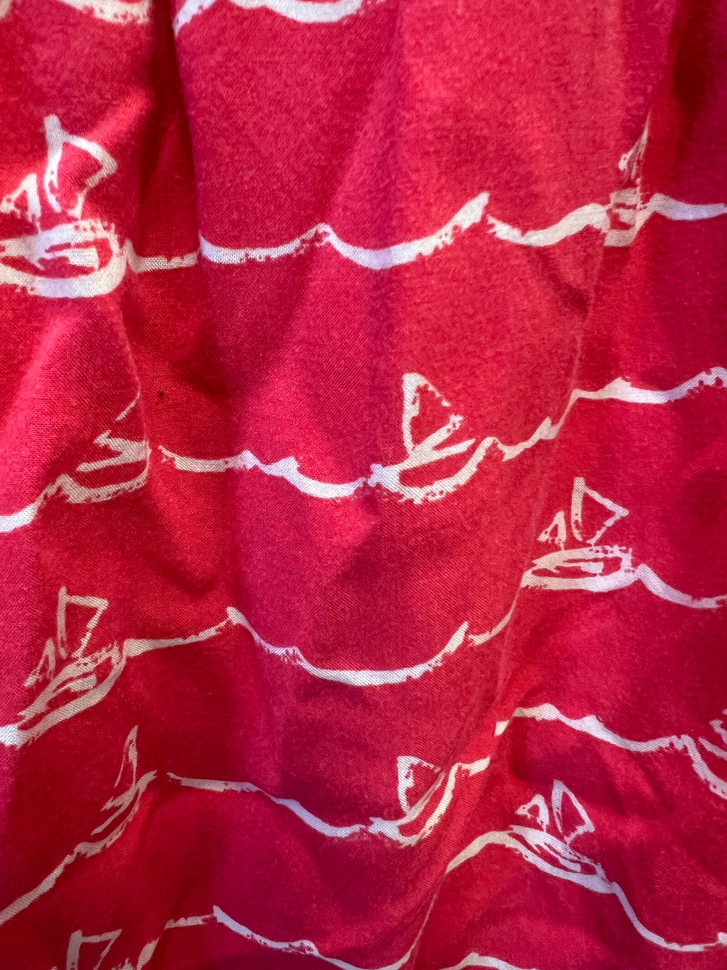 Vintage Brooklyn Industries Red Sailboat Skirt, size L