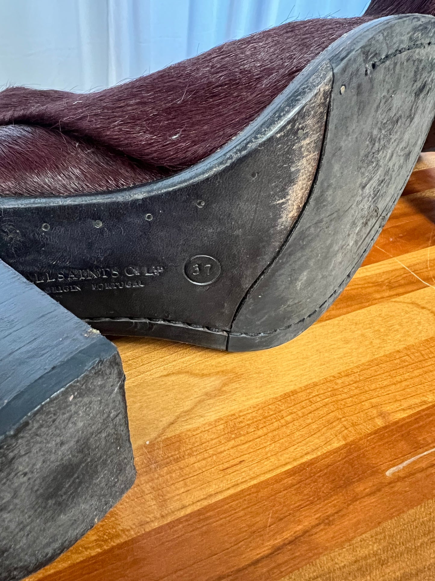 All Saints Dark Burgundy Boots size 37