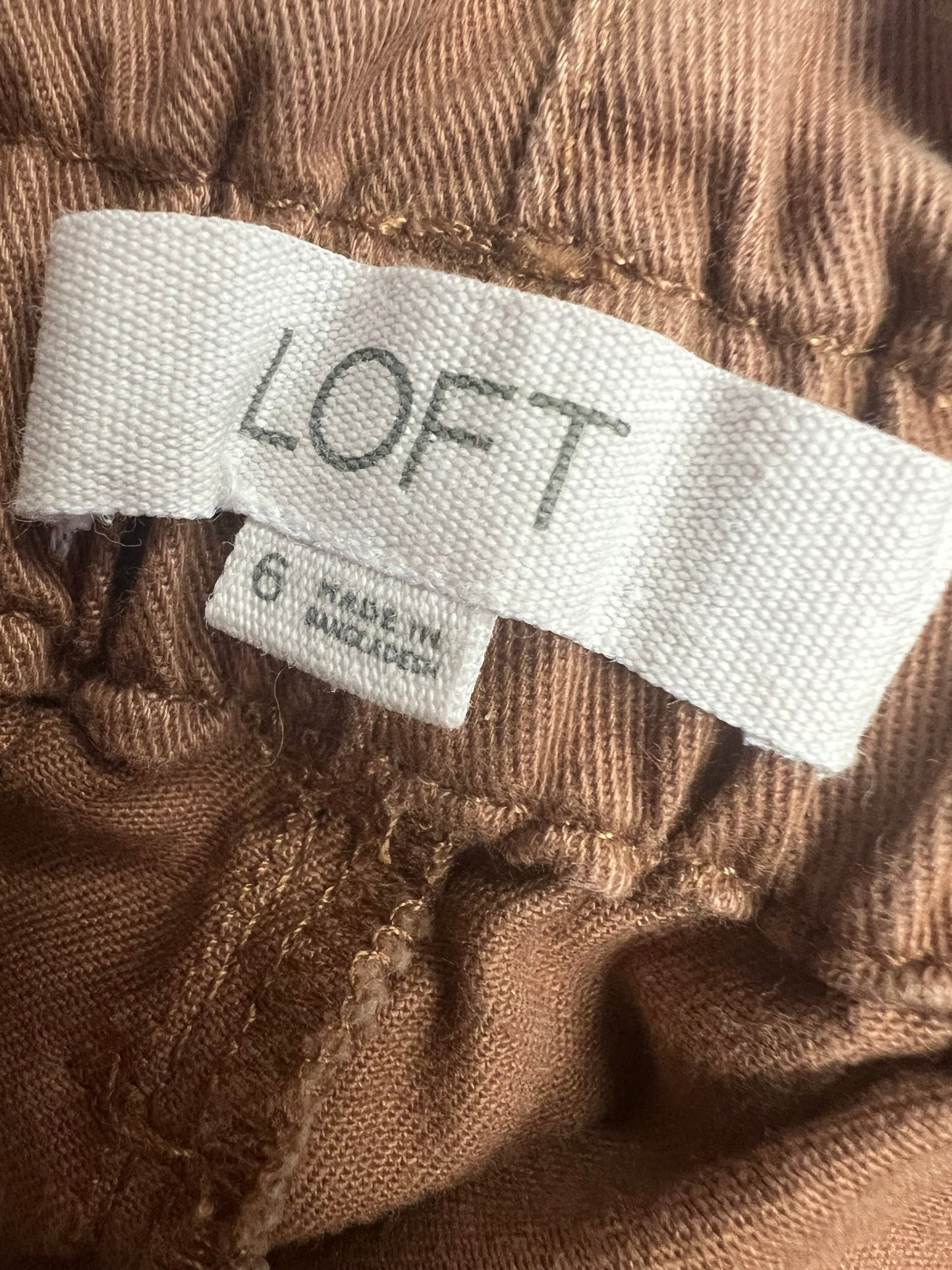 Loft Khaki Paperbag Pants, size 6