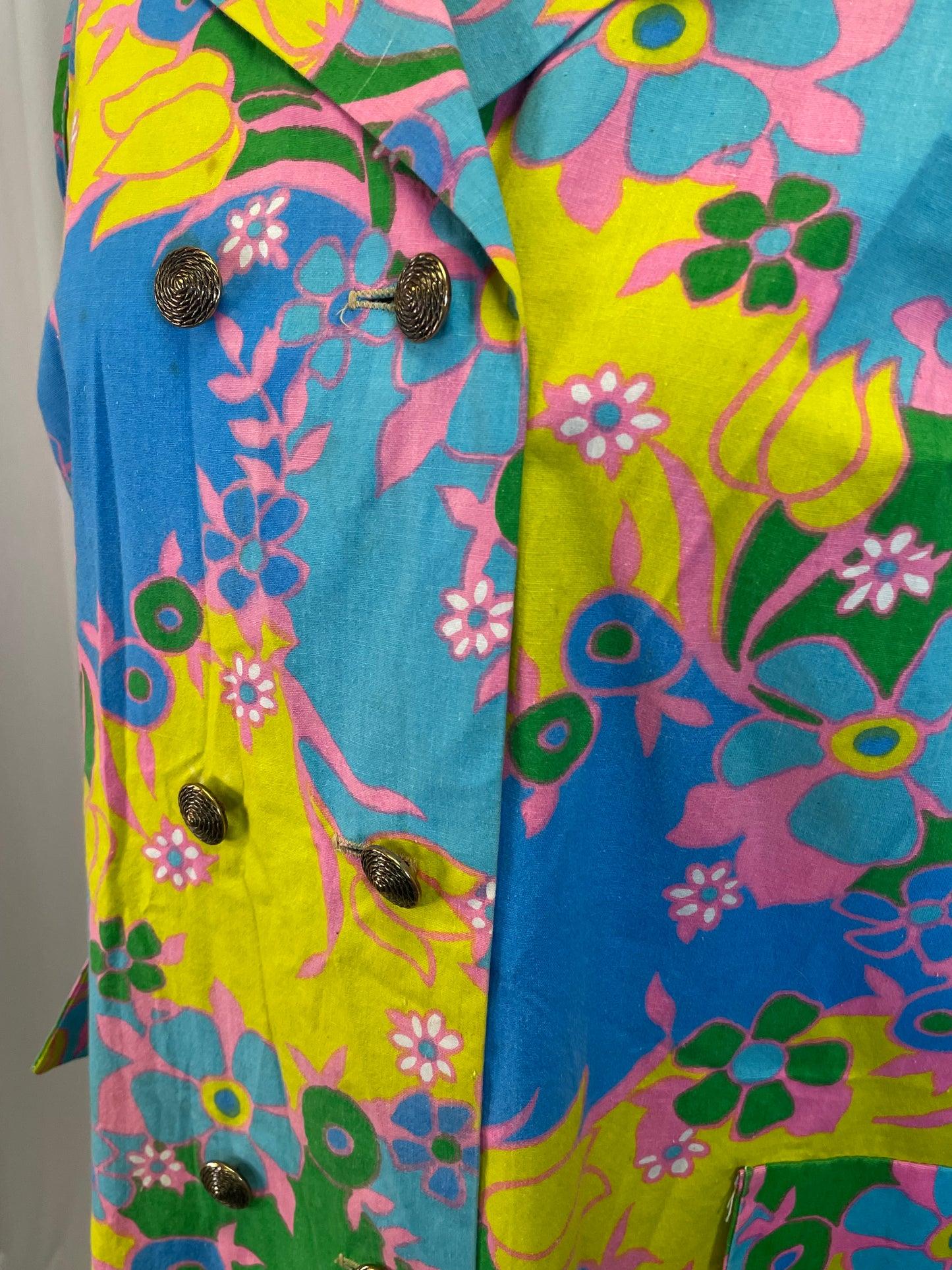 Vintage 60s Psychedelic Dress, size m