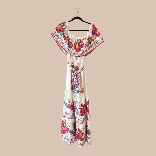 Tropical Vibes Off-the-Shoulder Long Dress, size s