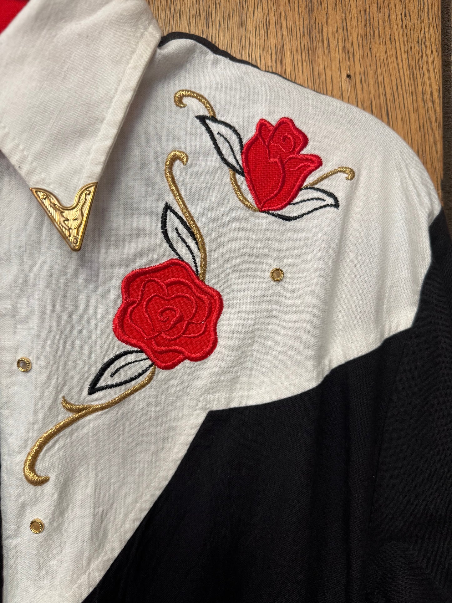 Vintage Western Dress with Roses