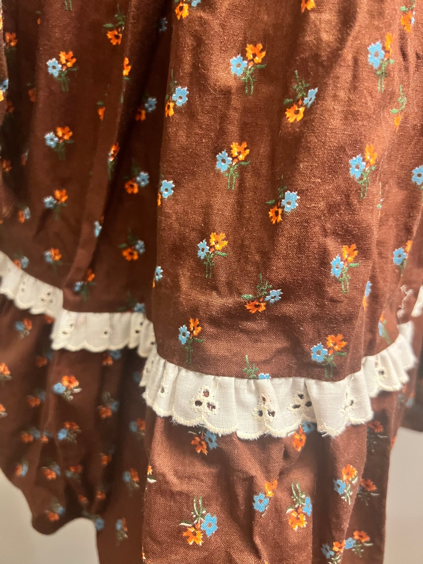 Polly Flinders Vintage Girls 70s Dress - size 6x