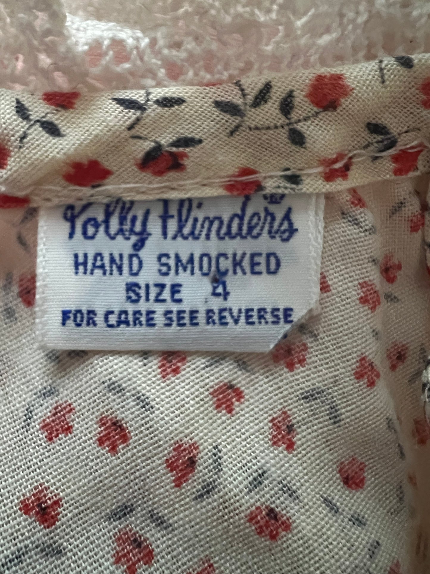 Polly Flinders Vintage 70s Girls Dress - size 4