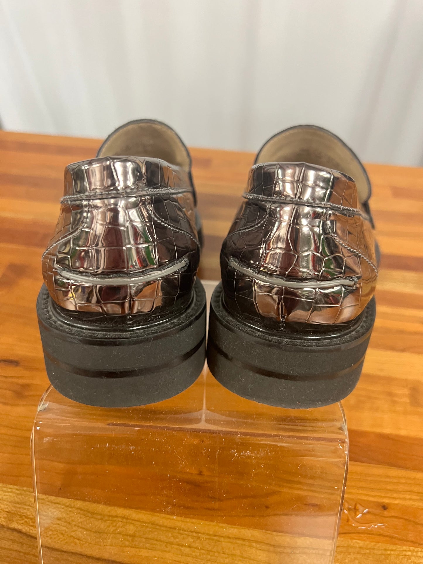 Stuart Weitzman Metallic Loafers size 8.5