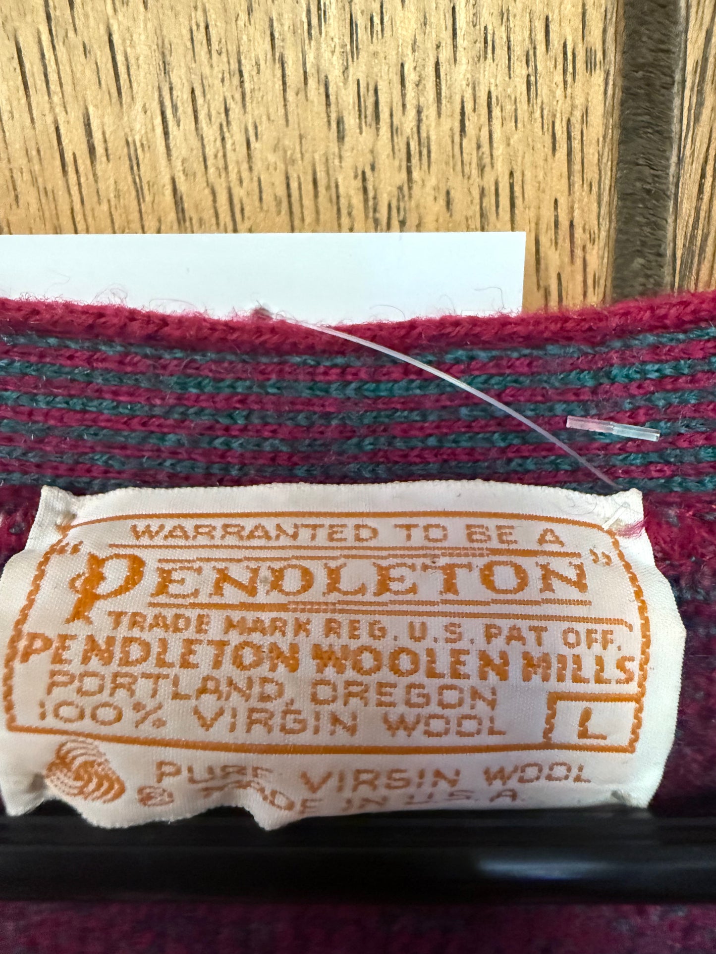 Vintage Pendleton Cardigan size Large