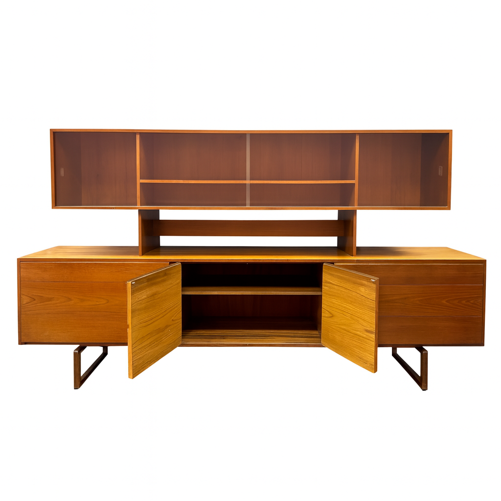 Iconic Mid-Century Modern Teak Credenza & Hutch — Timeless Danish Design Sideboard / Buffet / Storage Cabinet