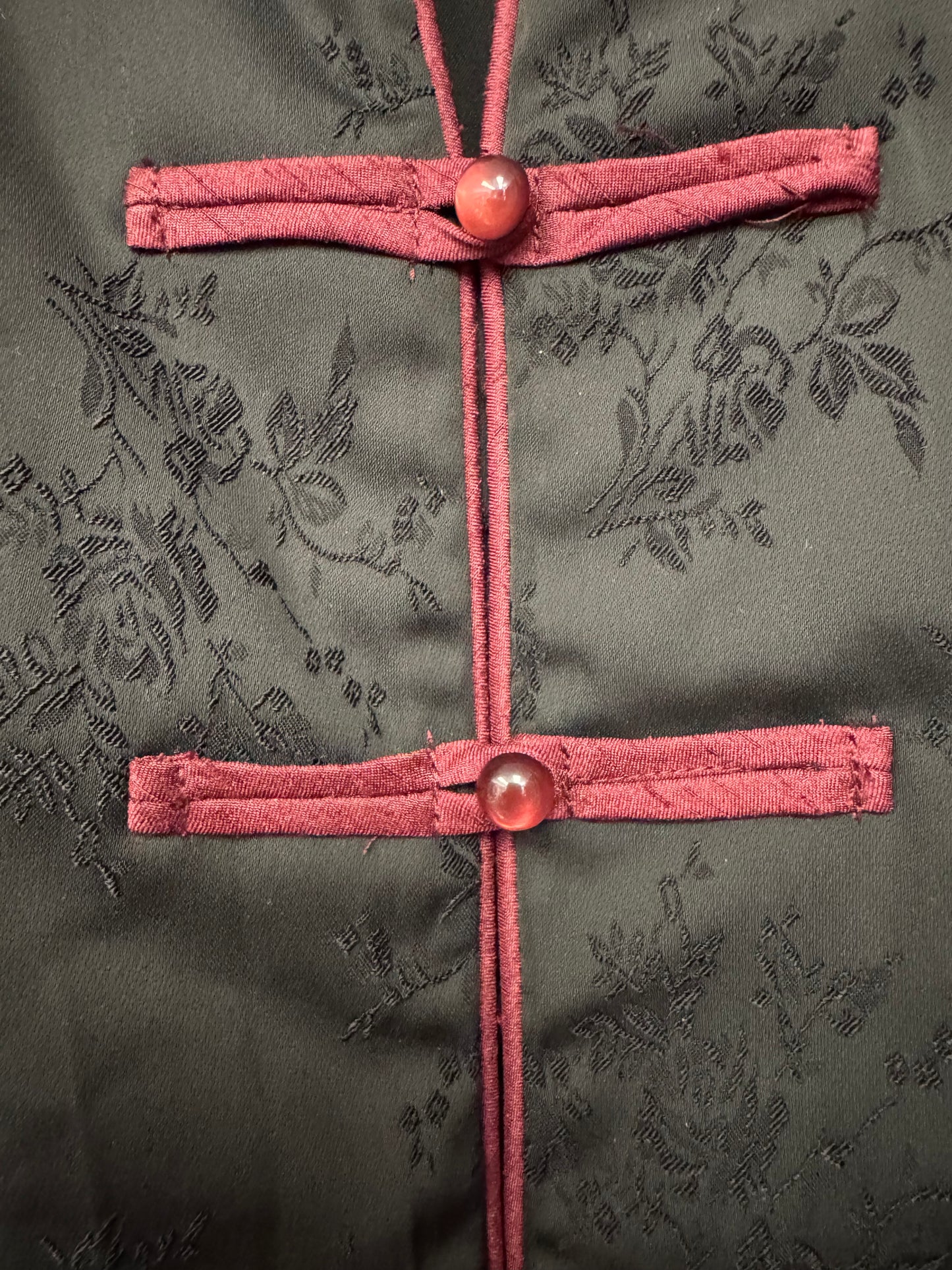 Staud Black/Burgundy Blouse - size small
