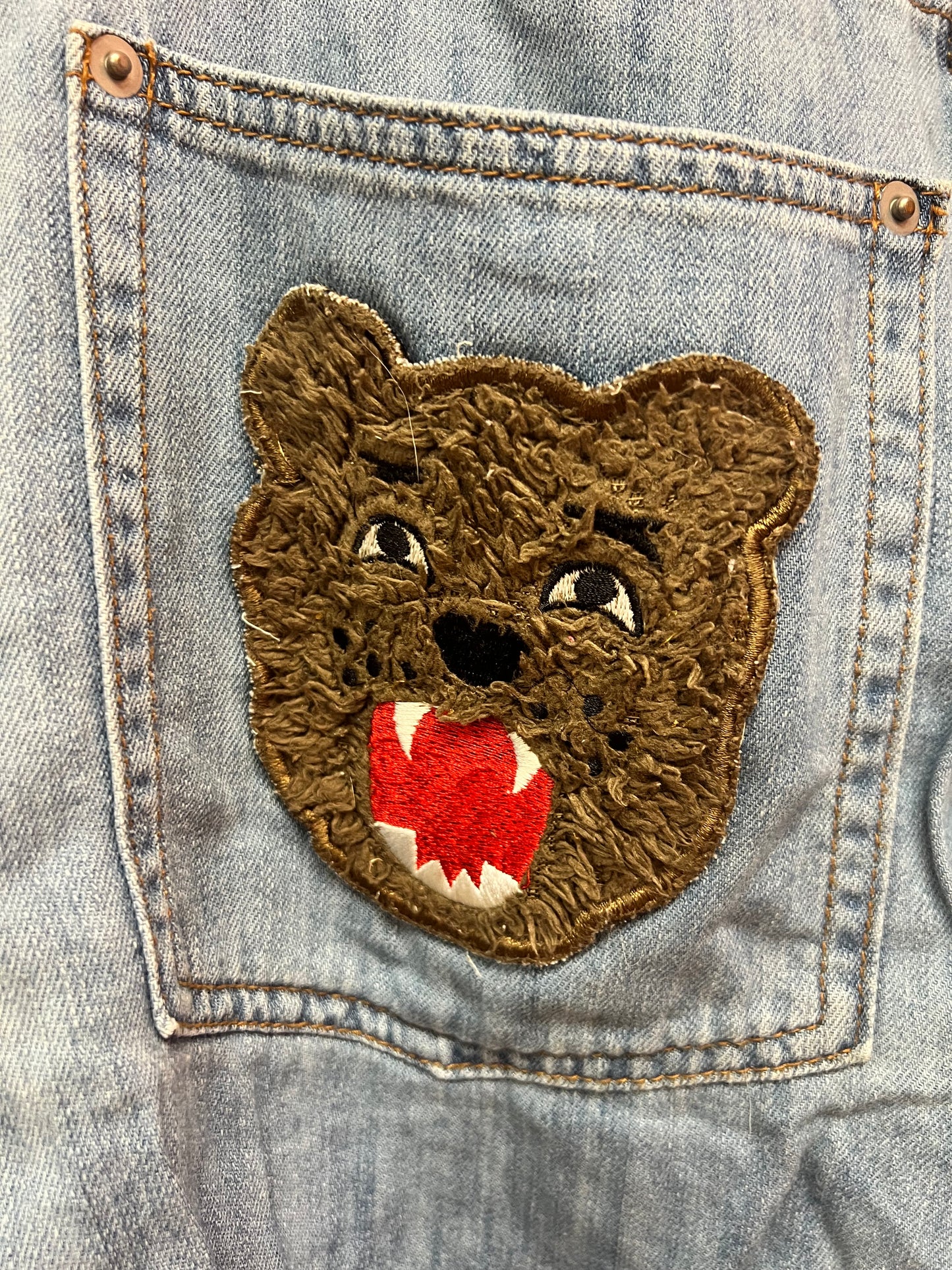 Ne Net Shorts with Bear Patch Pocket