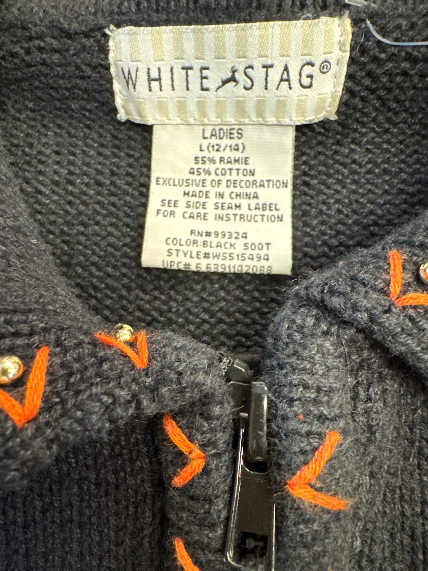 Vintage Halloween Sweater, White Stag brand, size L