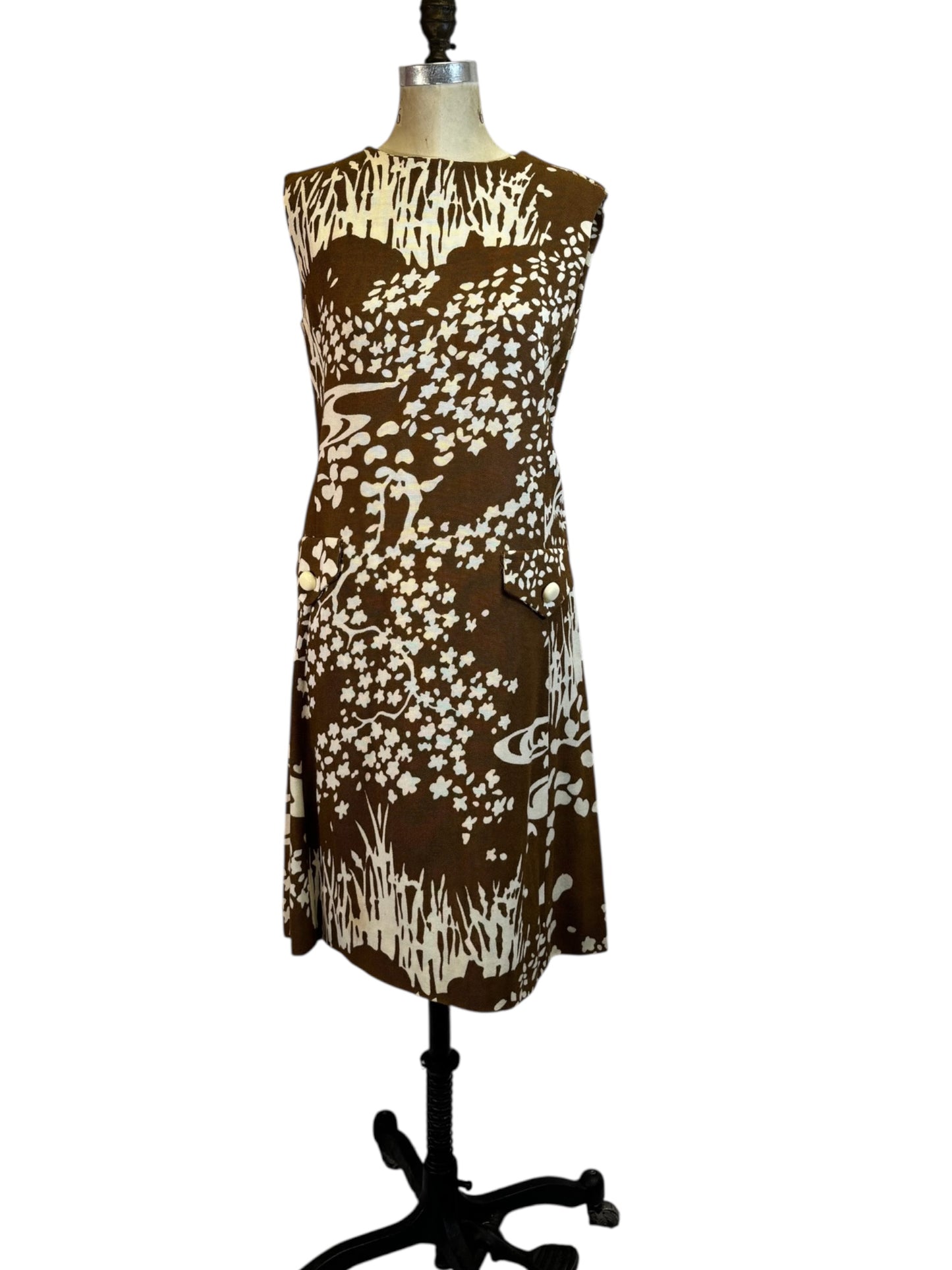 Deadstock Vintage 60’s R+K Originals Dress with Matching Scarf, size s