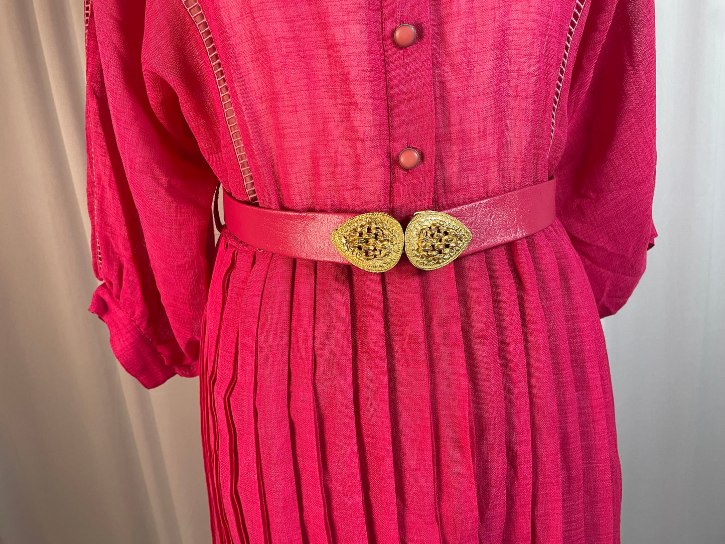 Vintage Pink Shirt Dress, size m