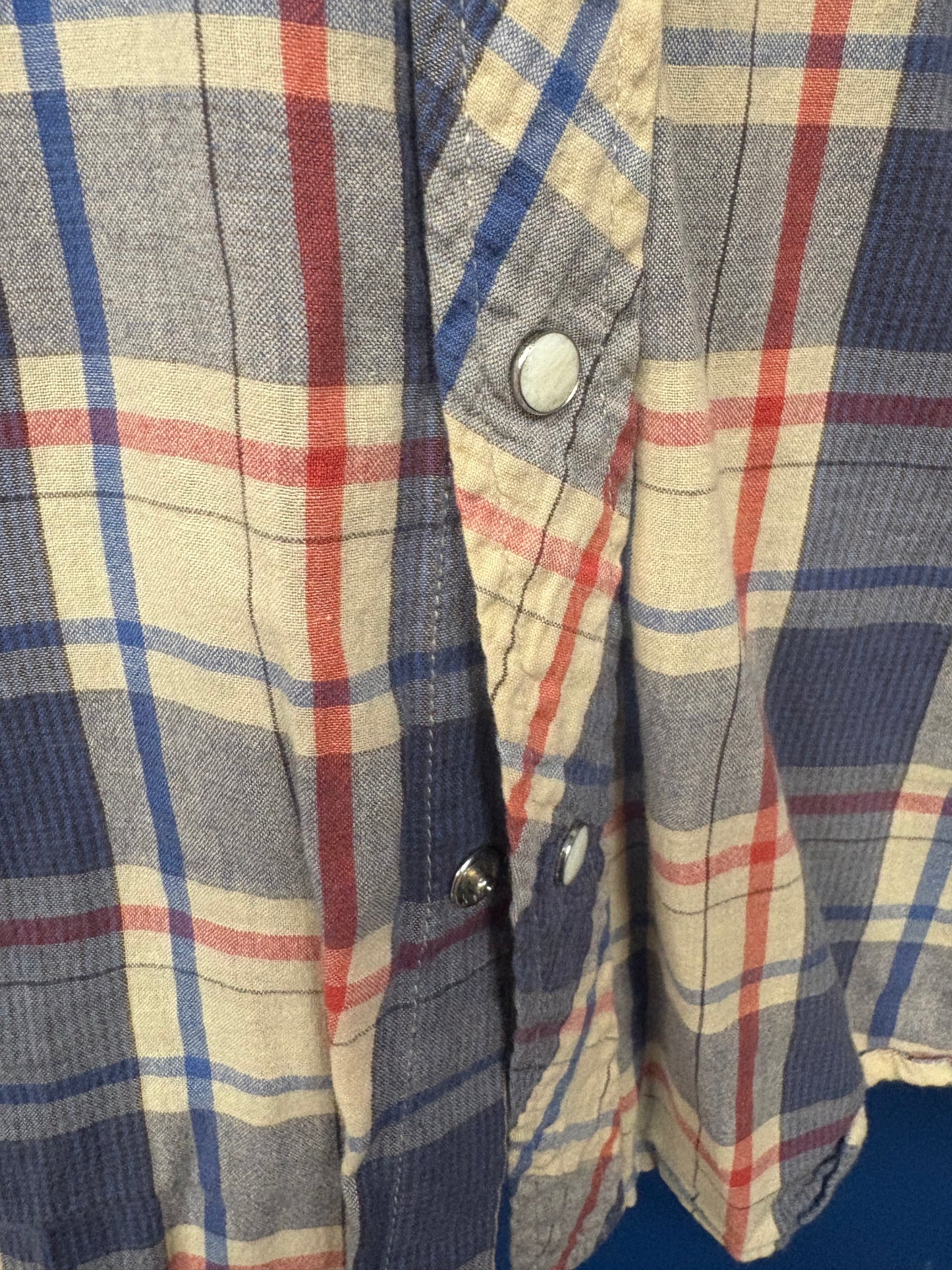 Vintage Salt Valley Western Pearl Button Plaid Shirt, size s