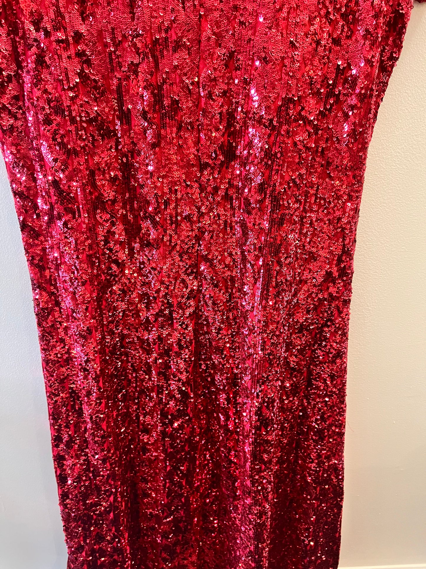 Ralph Lauren Polo Red Sequined Long Dress - size XXL