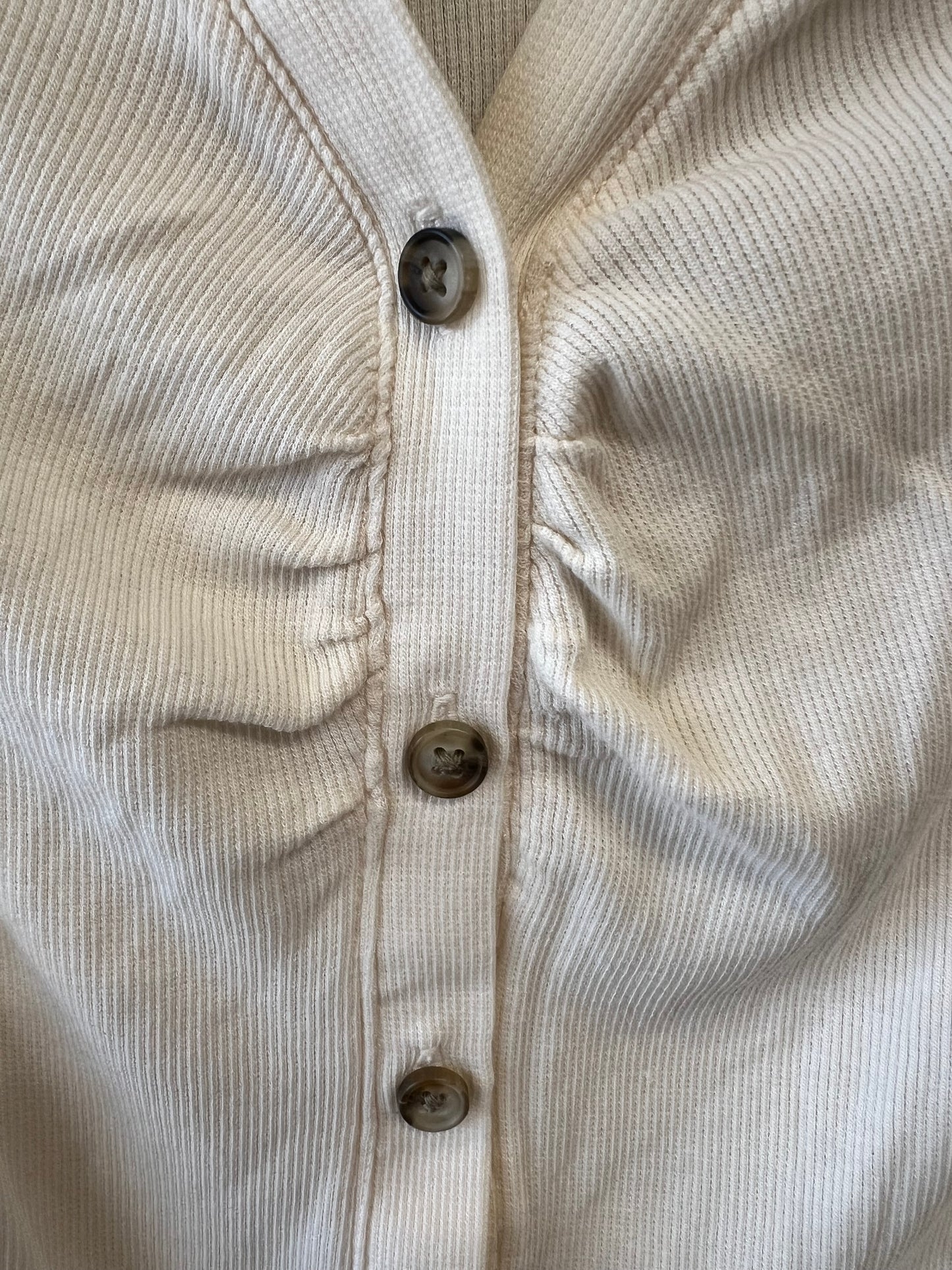 Madewell Collared White Long Sleeved Button-down Shirt, size m