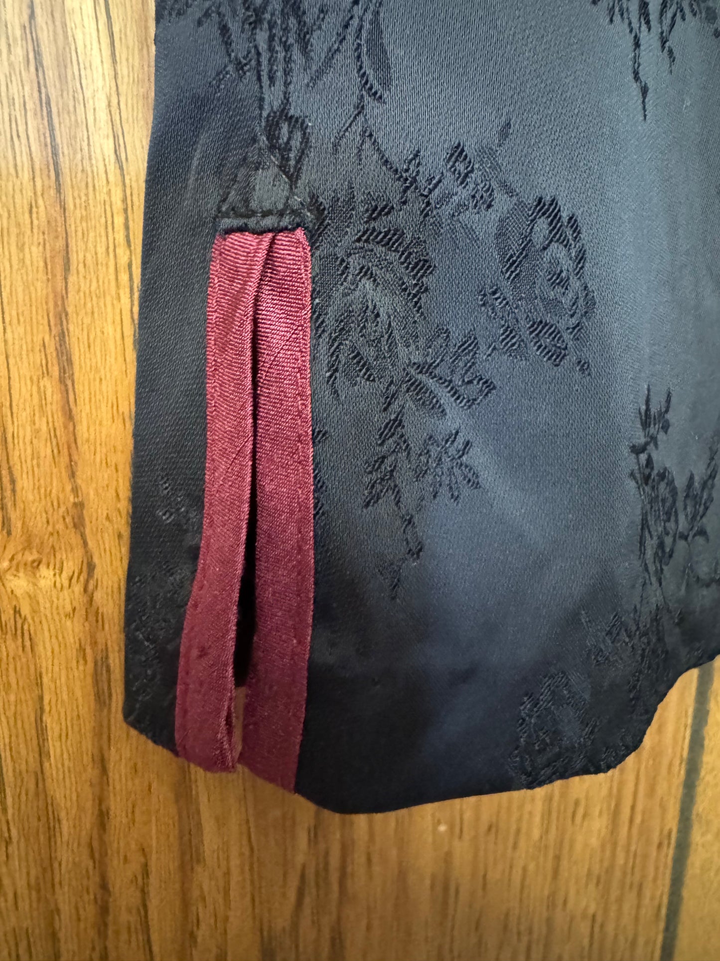 Staud Black/Burgundy Blouse - size small